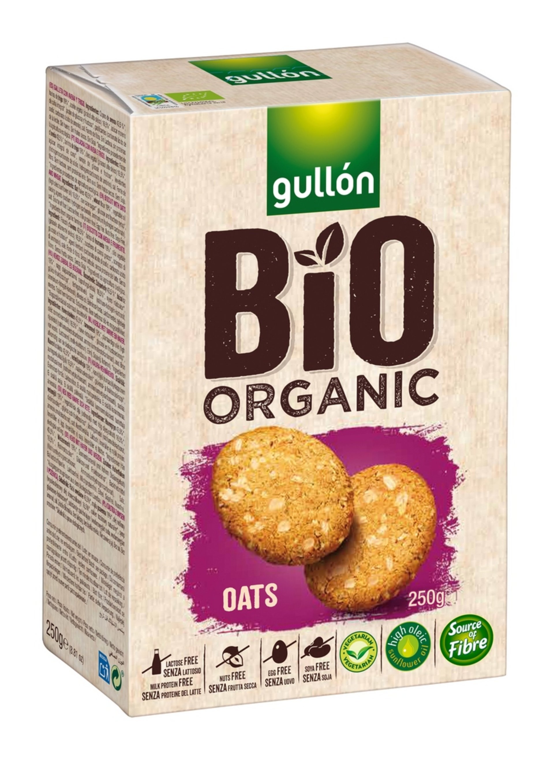 Levně Gullón BIO Ovesno - pšeničné sušenky 250 g