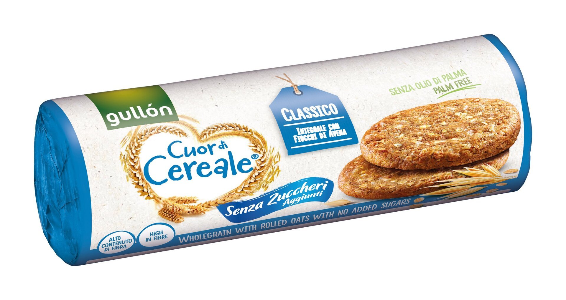 Levně Gullón Celozrnné sušenky Cuor di cereale, bez přídavku cukru 280 g