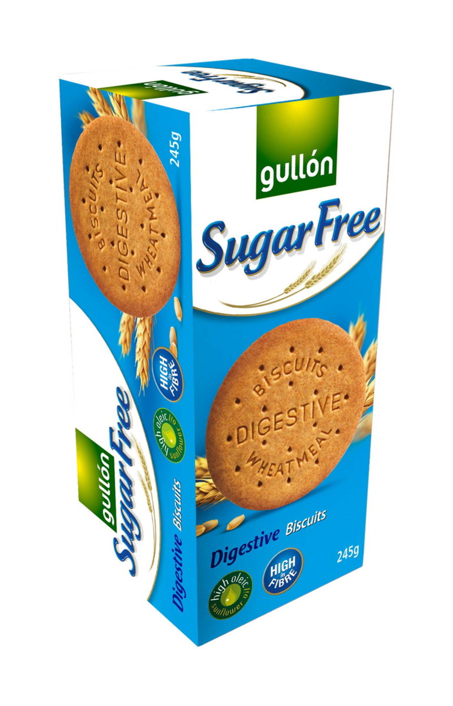 Levně Gullón Celozrnné sušenky bez cukru, se sladidly Digestive 245 g