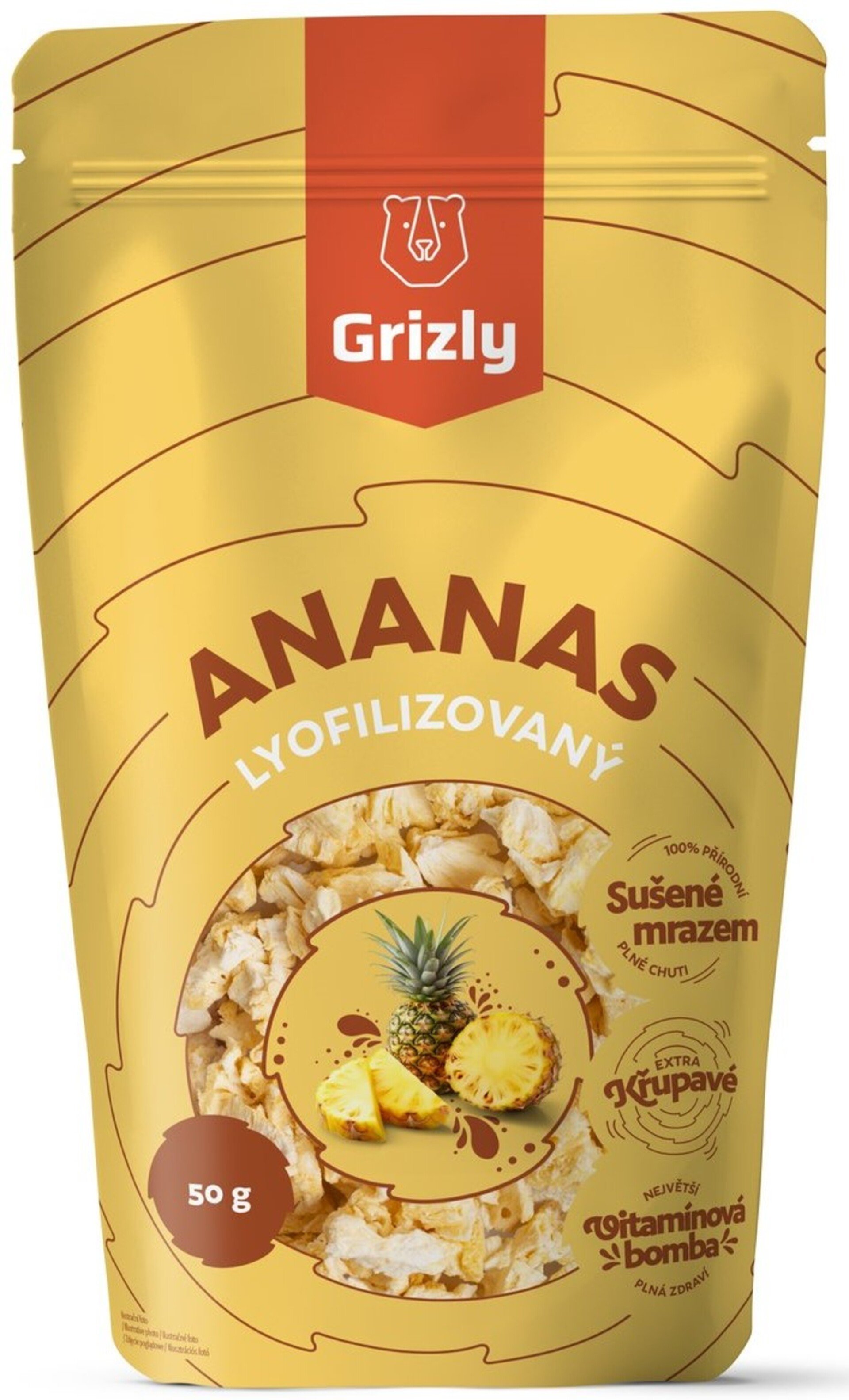 Levně GRIZLY Ananas lyofilizovaný 50 g