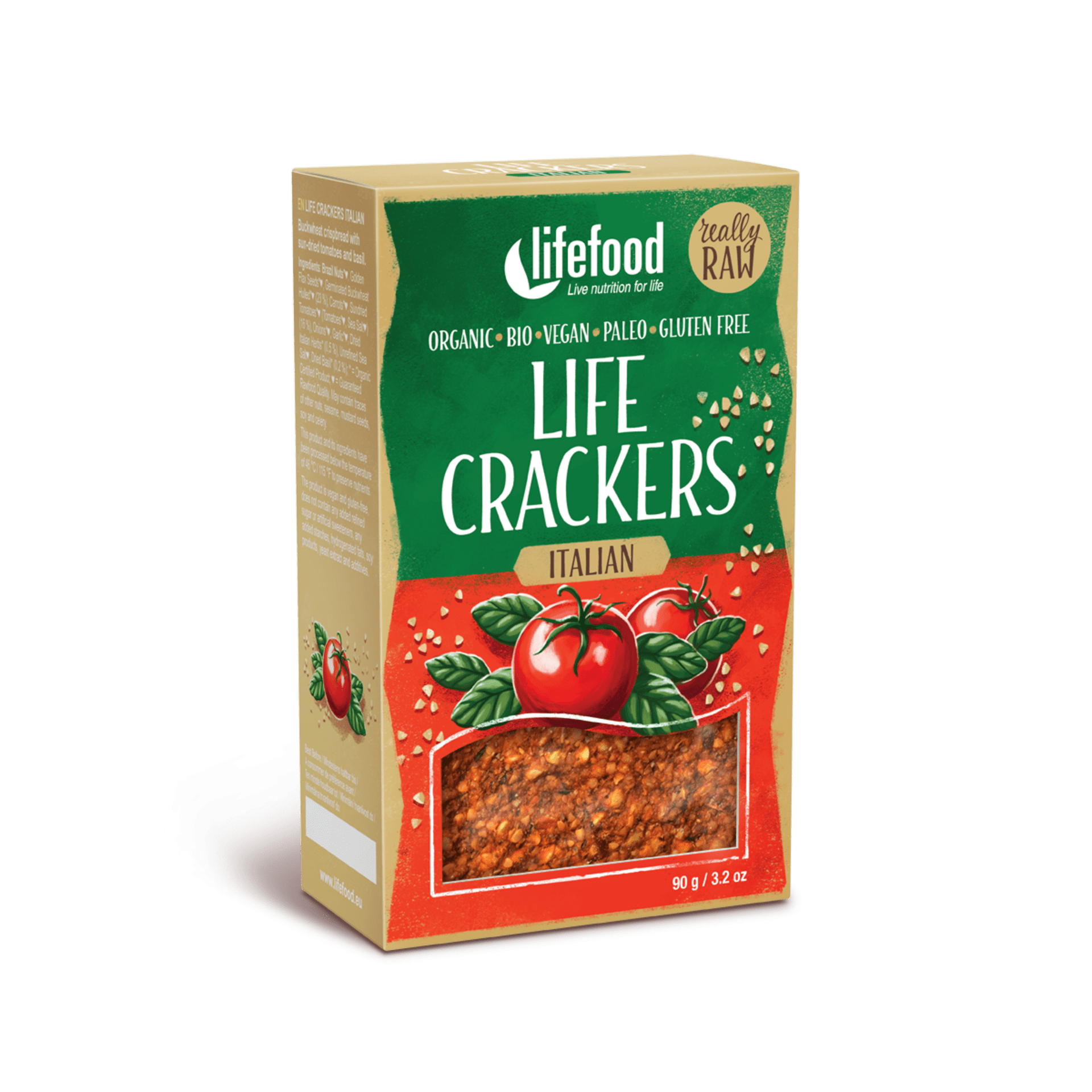Levně Lifefood Life Crackers Italské BIO RAW 90 g