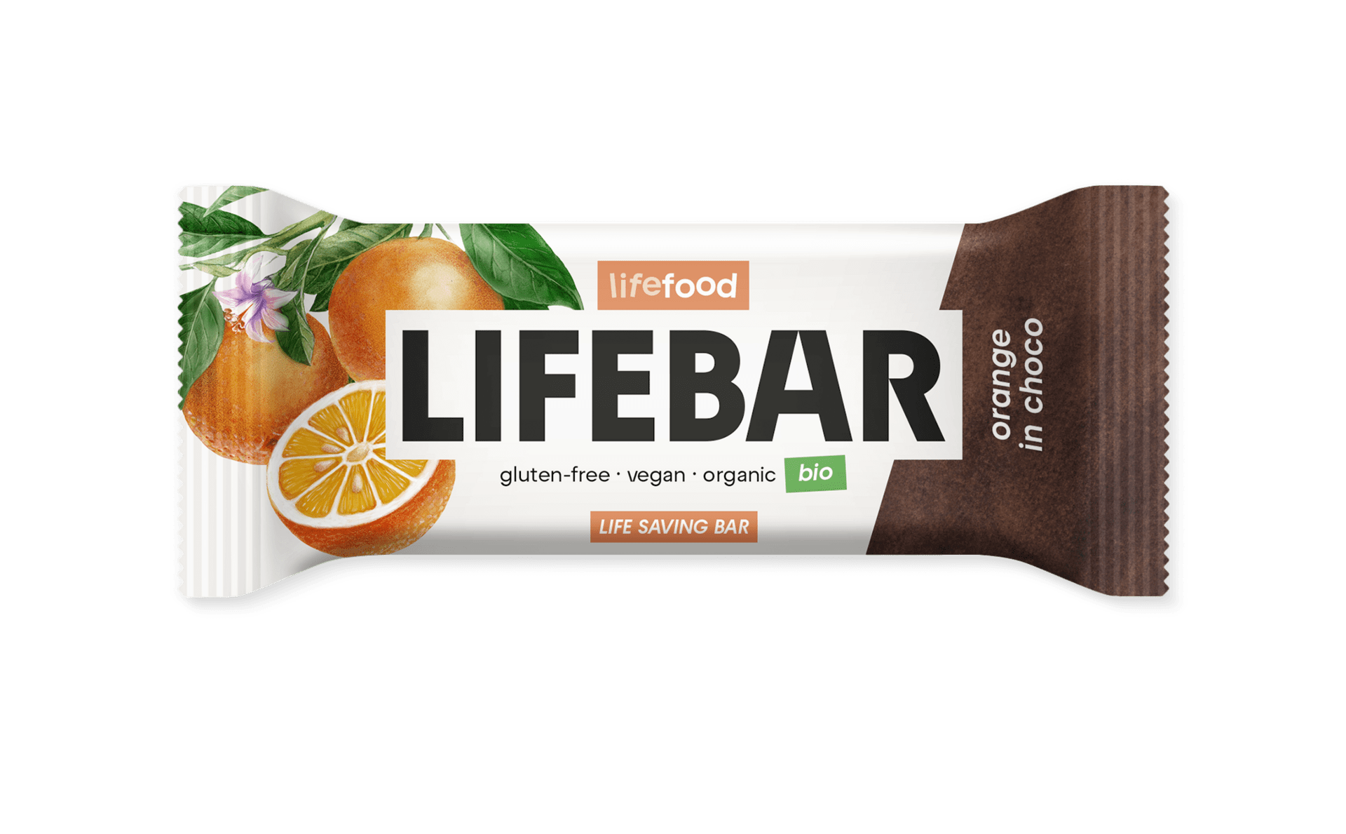 Levně Lifebar InChoco Tyčinka pomeranč raw BIO 40 g