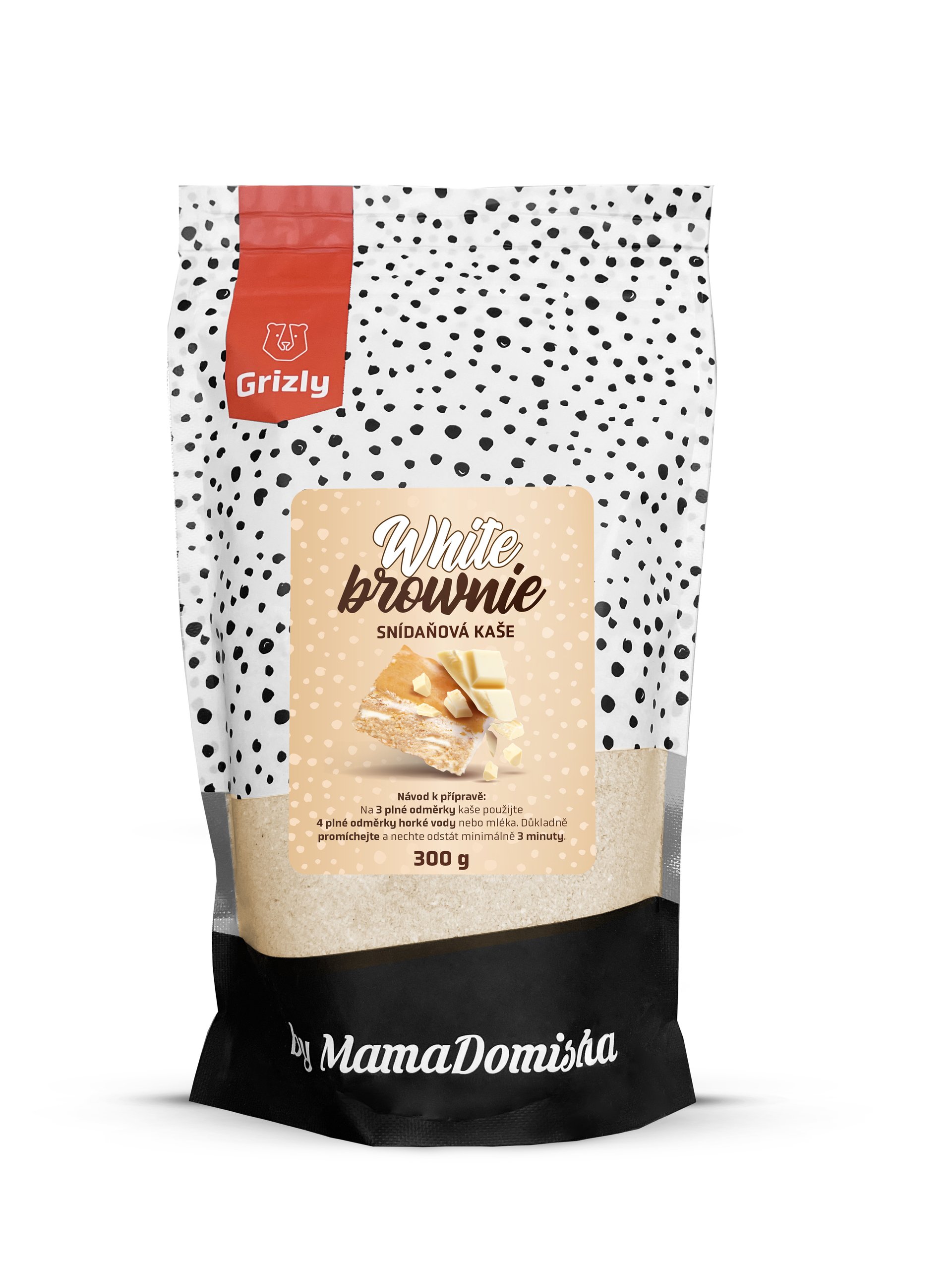 Levně GRIZLY Kaše White brownie by @mamadomisha 300 g