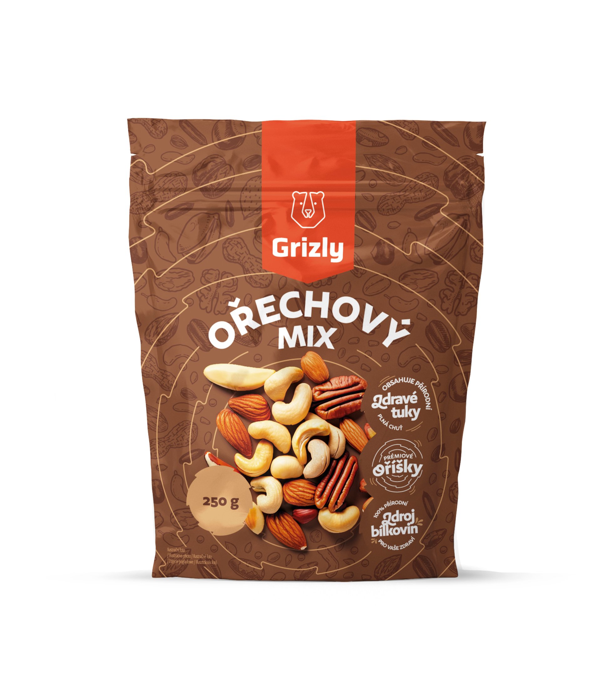Levně GRIZLY Ořechový mix 250 g