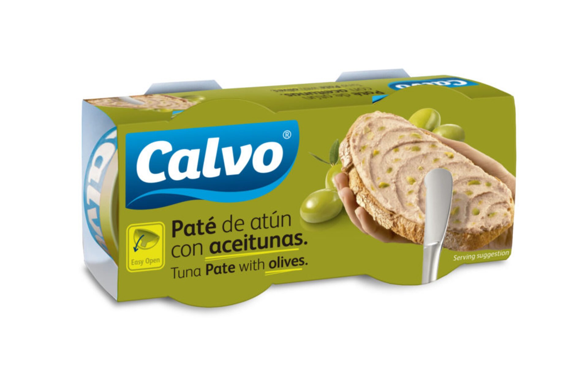 Levně Calvo Tuňákové paté s olivami 2x75 g