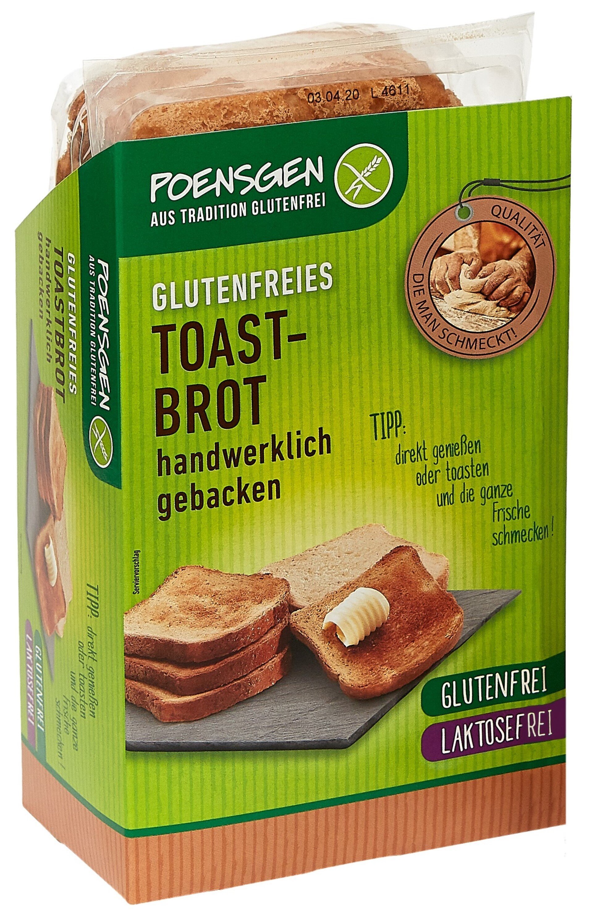 Levně Poensgen Toastový chléb bez lepku, bez laktózy 400g expirace