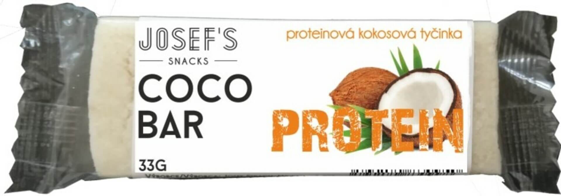 Josef's snacks Kokosová tyčinka s proteinem 33 g