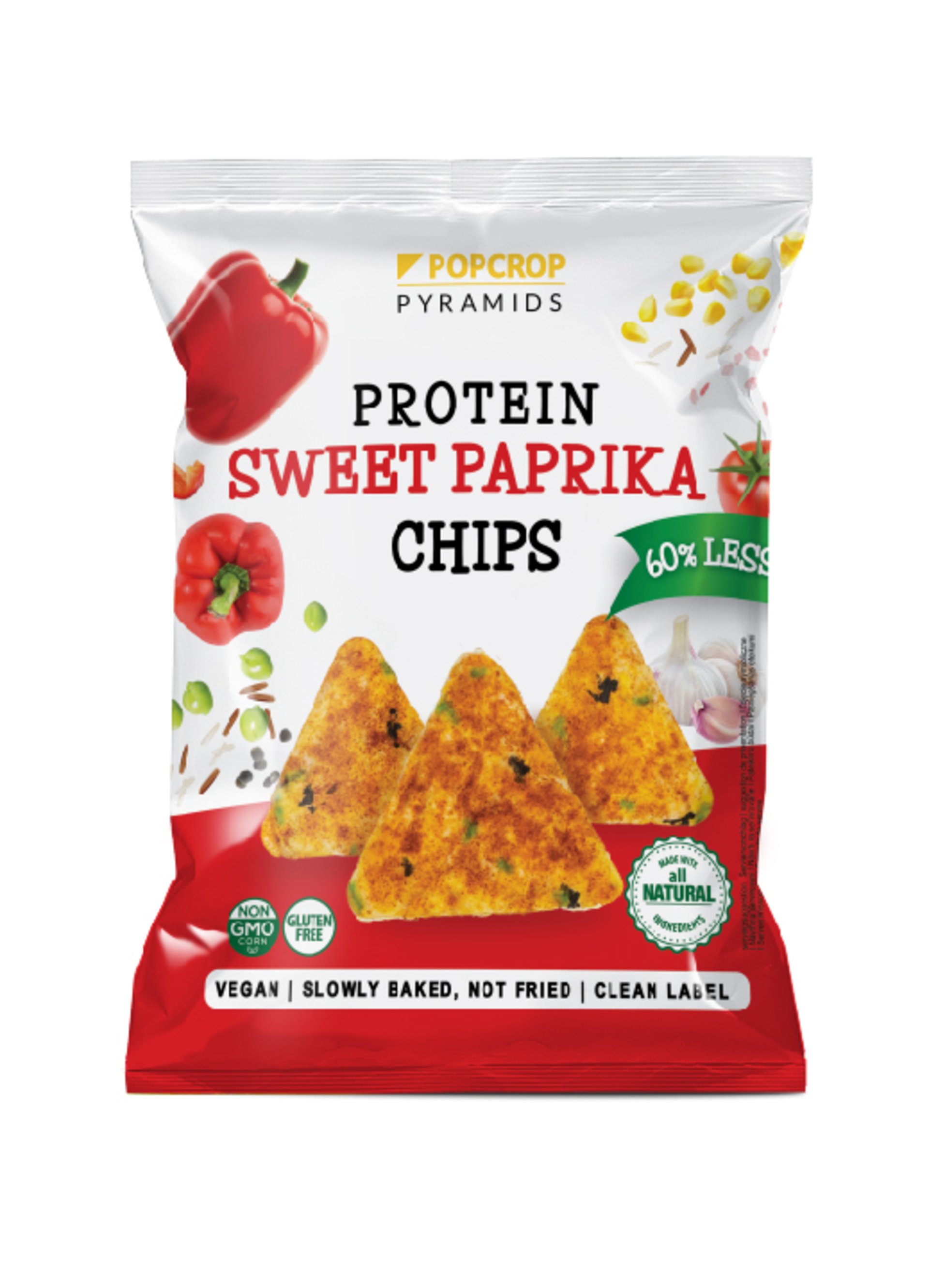 Levně Popcrop Proteinové chipsy s příchutí sladké papriky 60 g