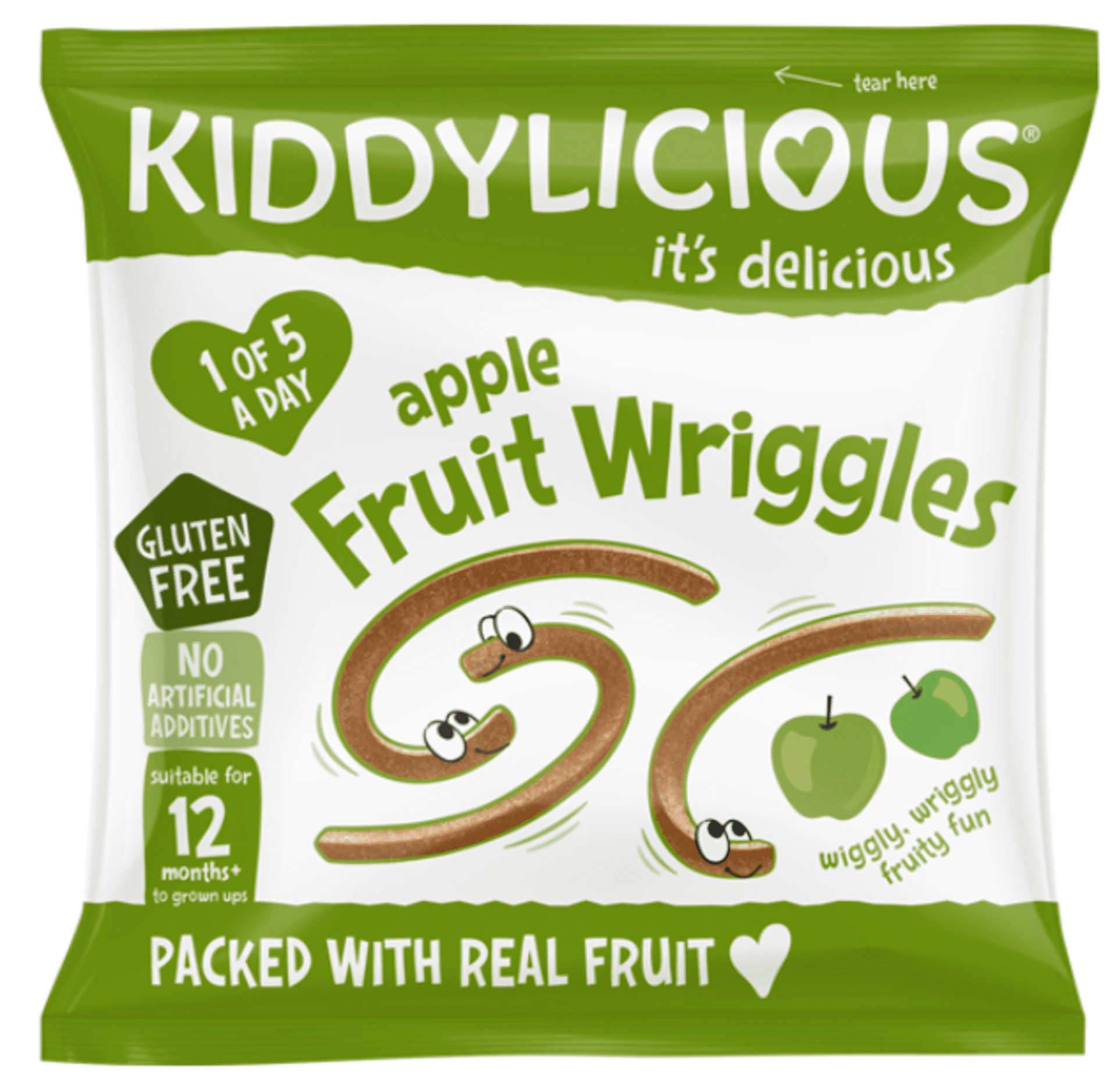 Levně Kiddylicious Žížalky jablečné 12 g