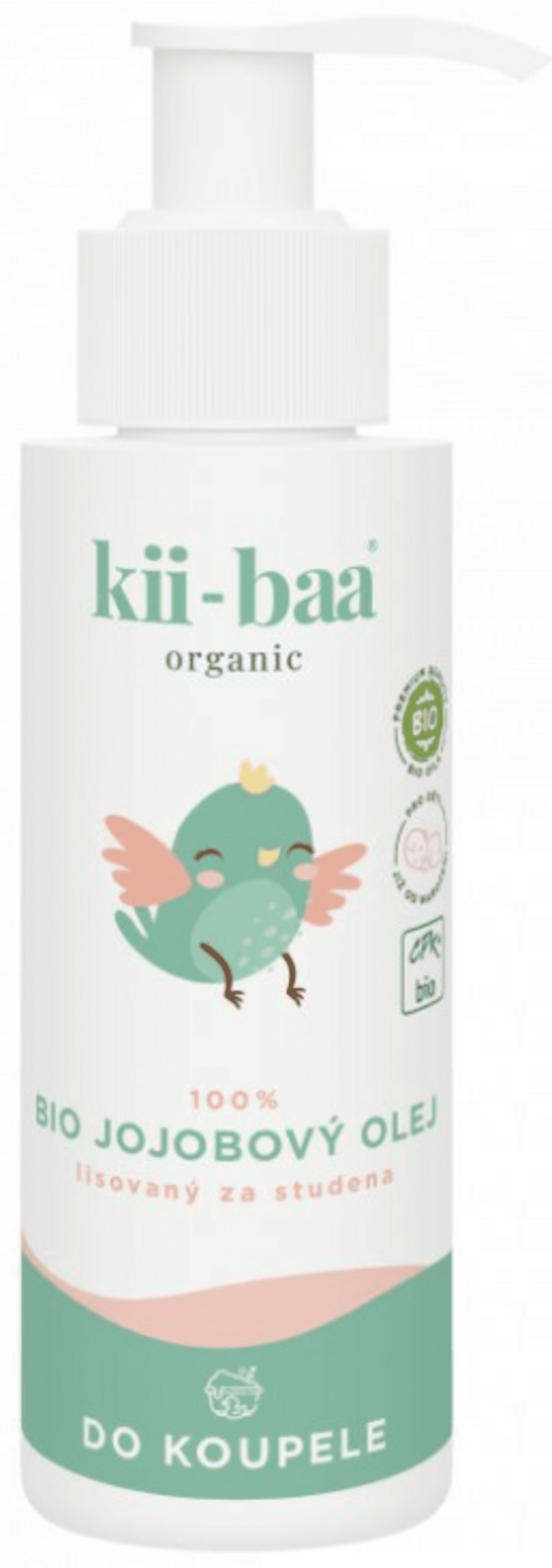 Levně Kii-baa organic 100% Jojobový olej 0+ do koupele BIO 100 ml