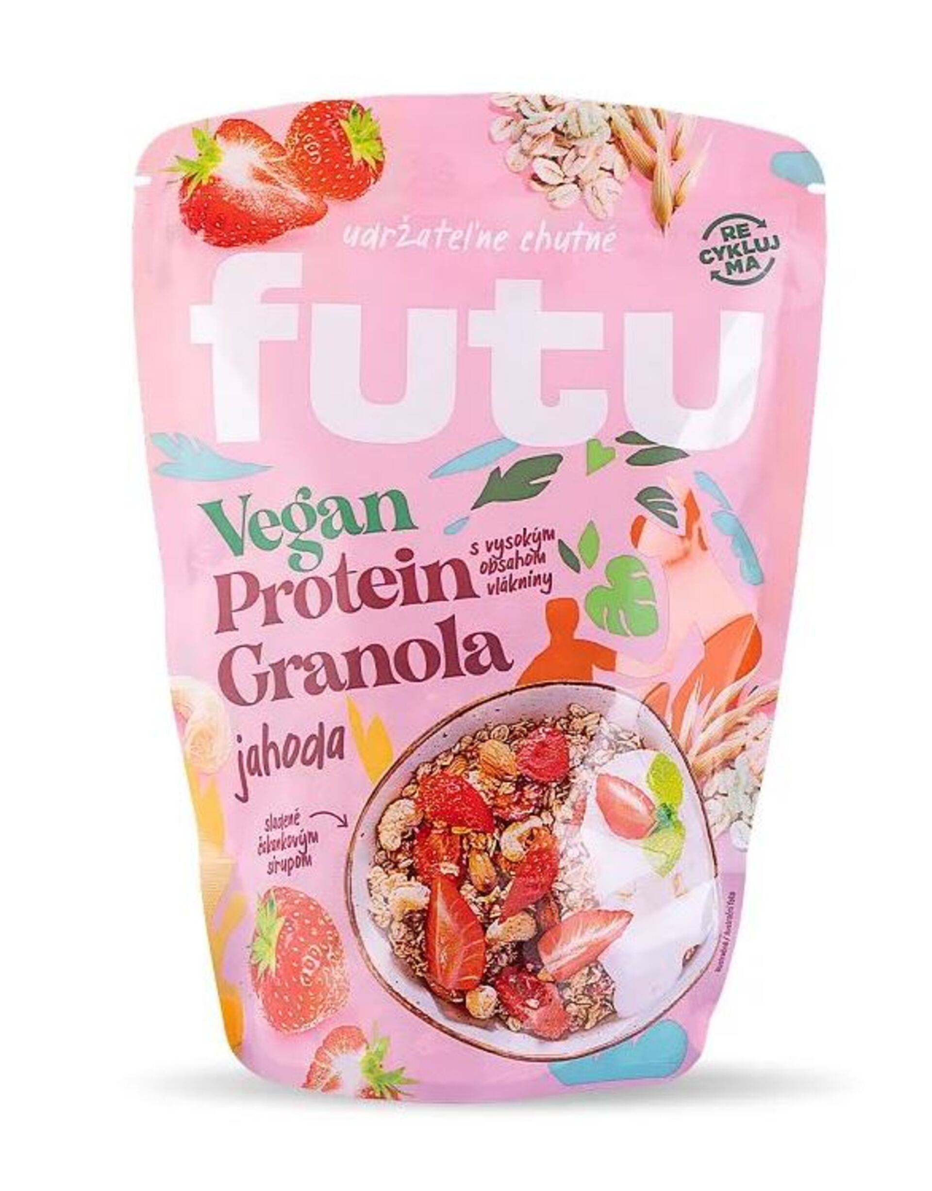 Levně Futu Proteinová granola s jahodami vegan 350 g