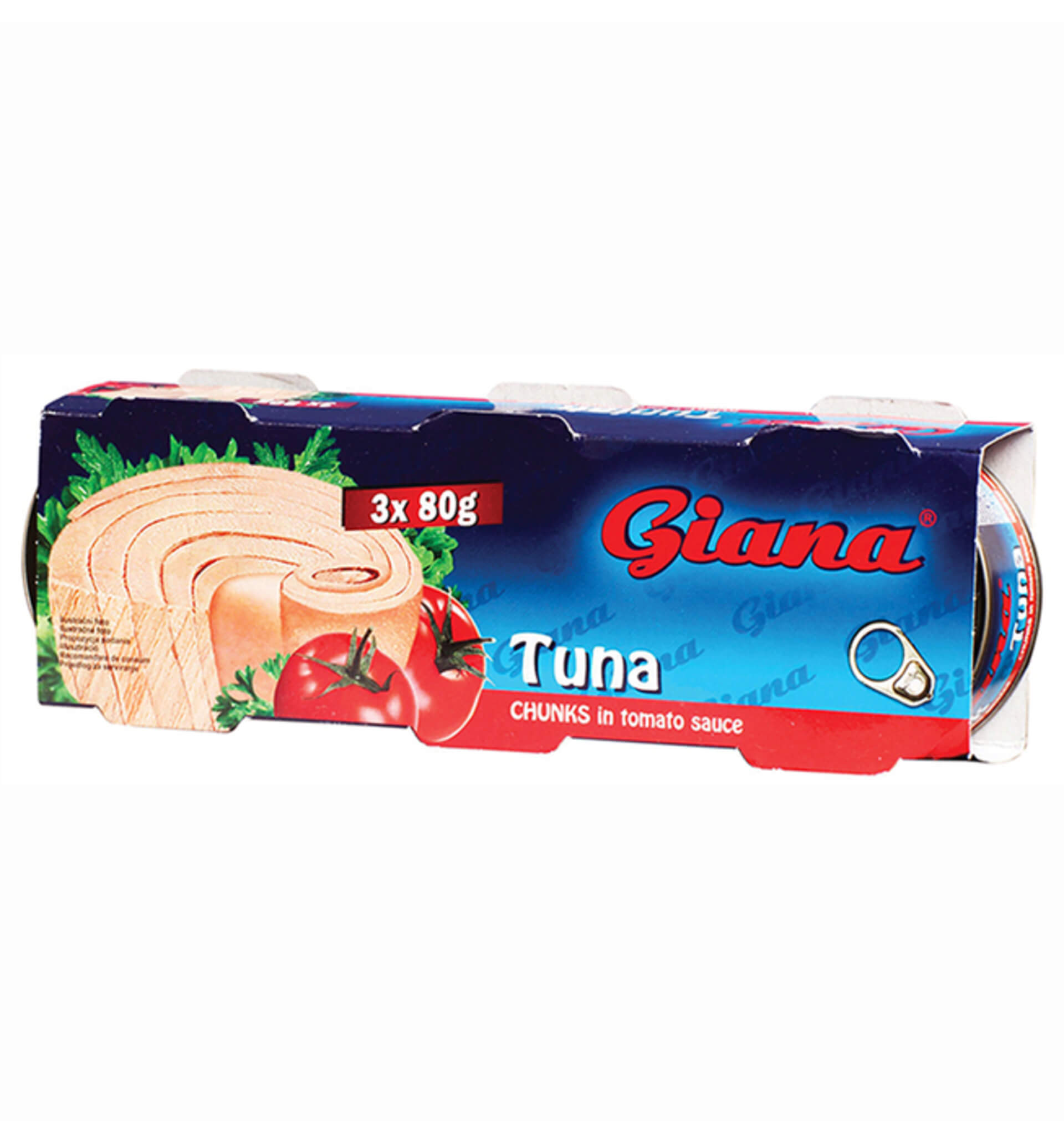 Levně Giana Tuňák kousky v rajčatové omáčce 3 x 80 g