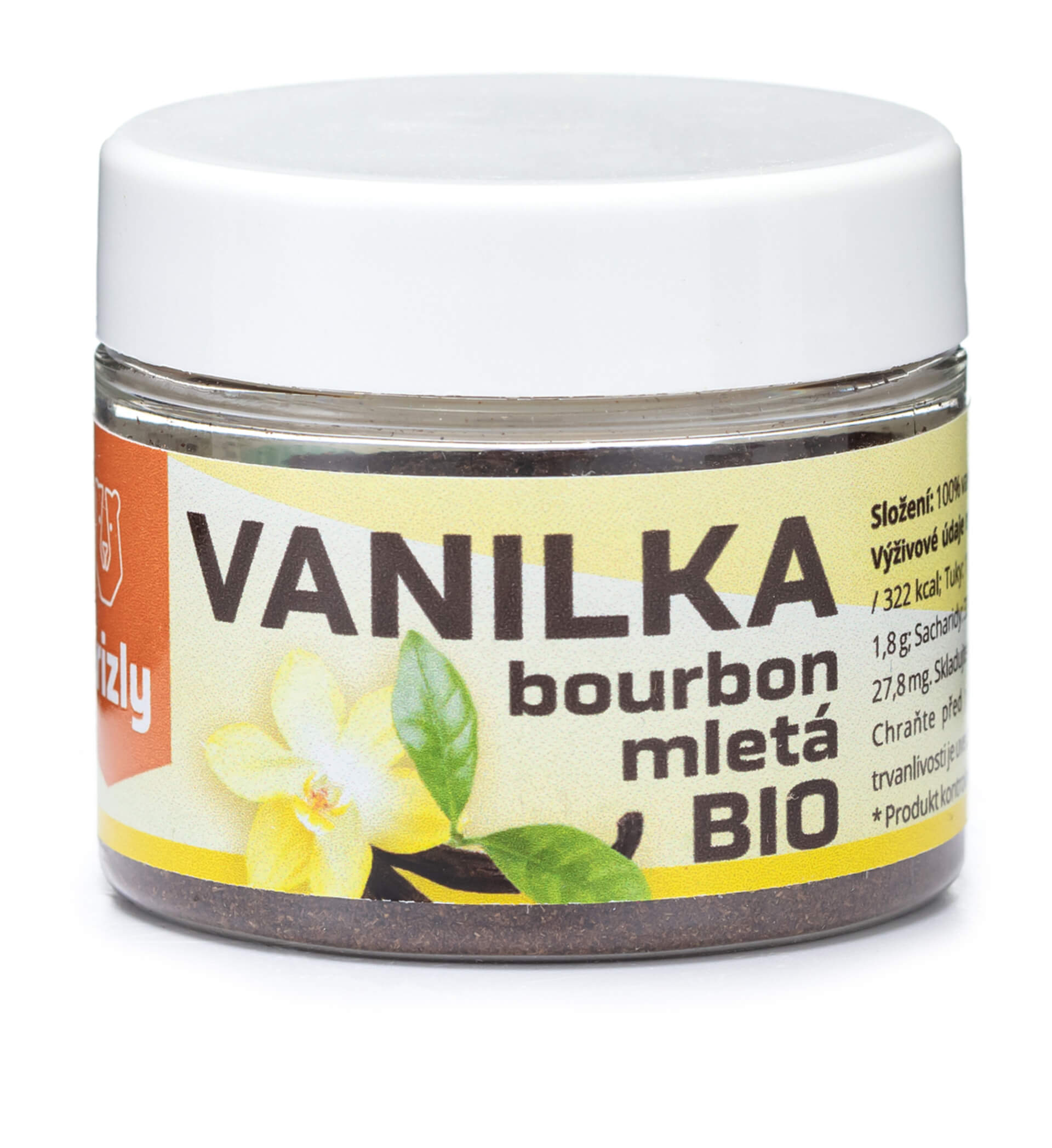 Levně GRIZLY Vanilka mletá Bourbon BIO 20 g
