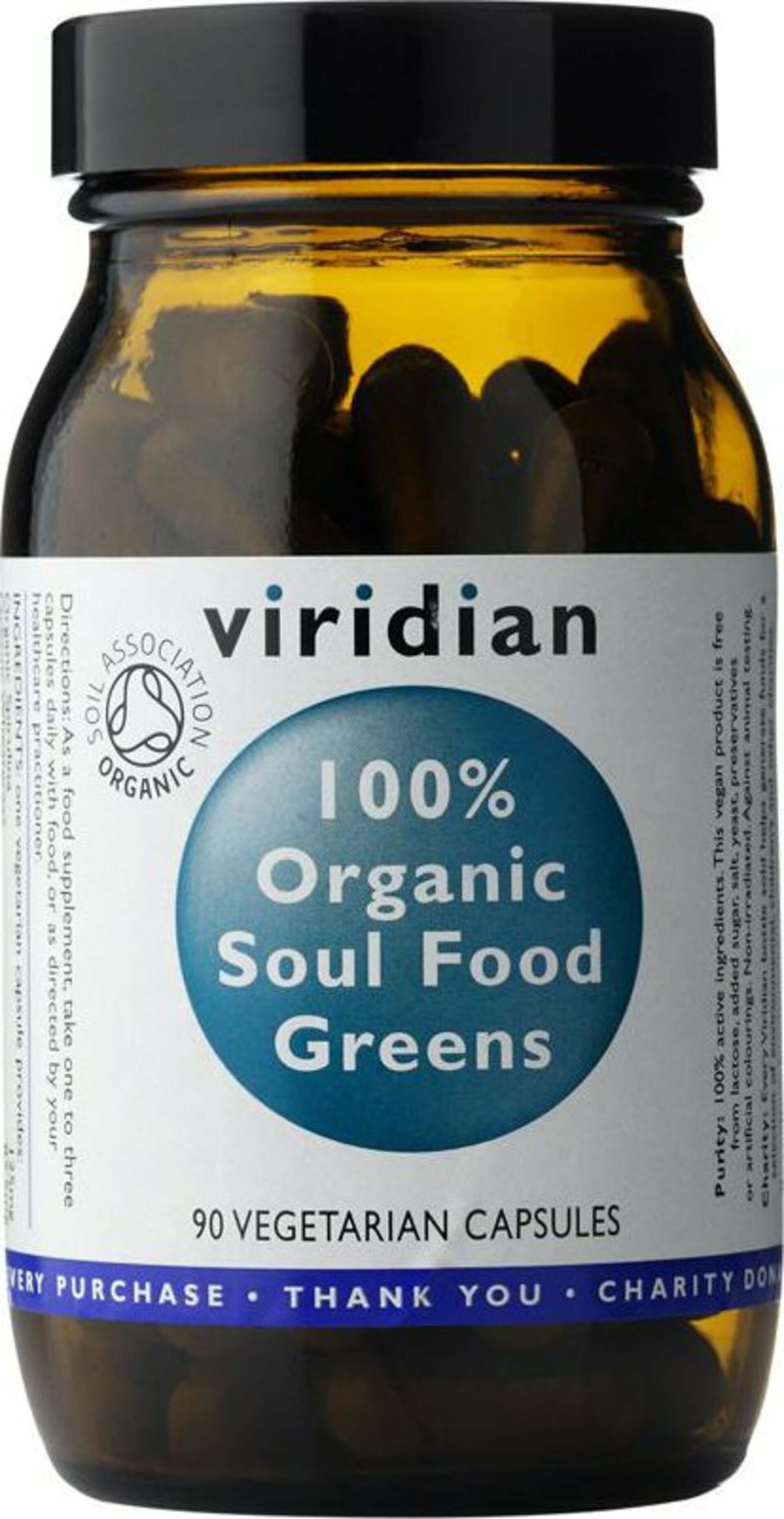 Levně Viridian 100% Organic Soul Food Greens 90 kapslí