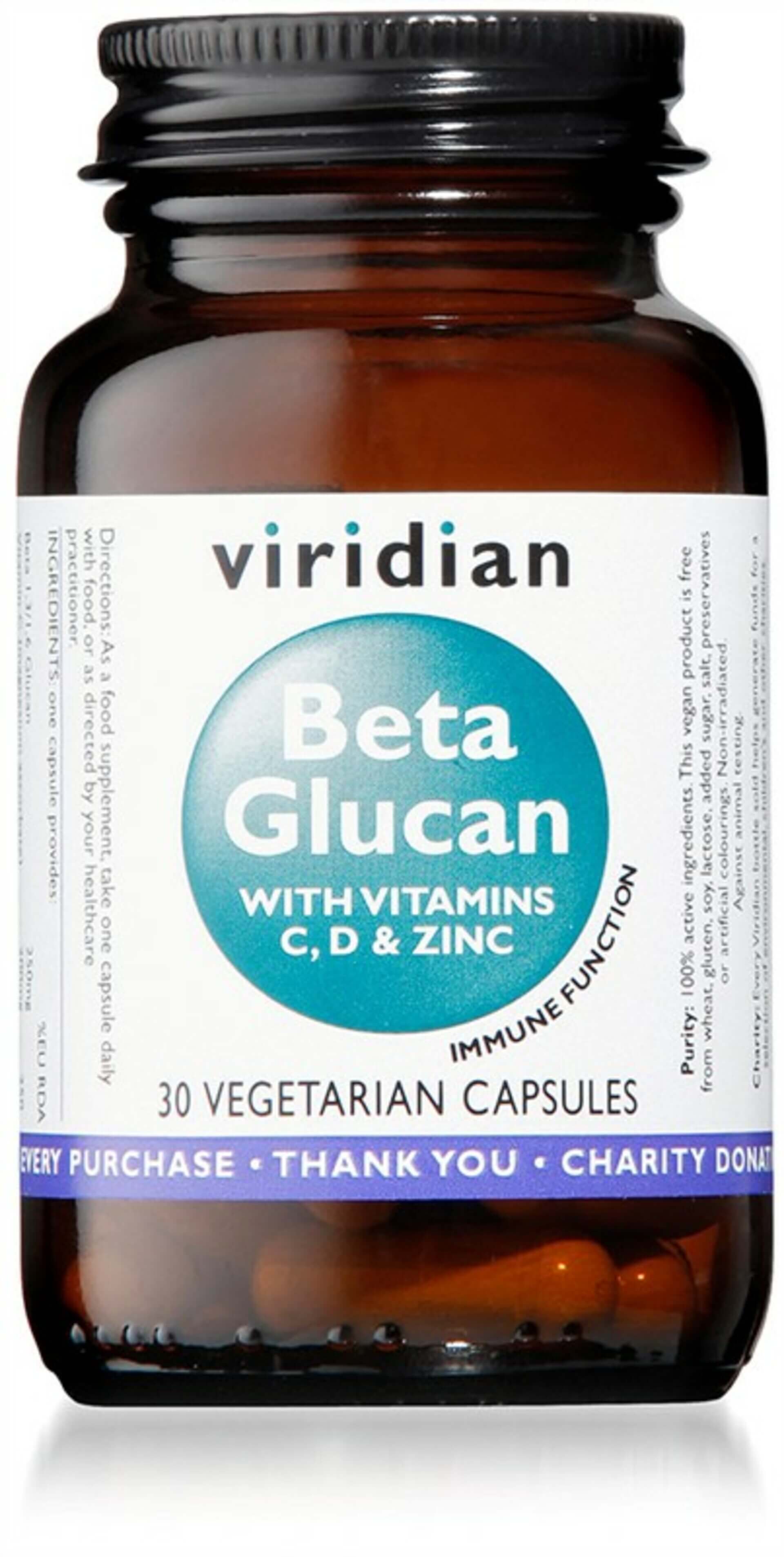 Levně Viridian Beta Glucan 30 kapslí