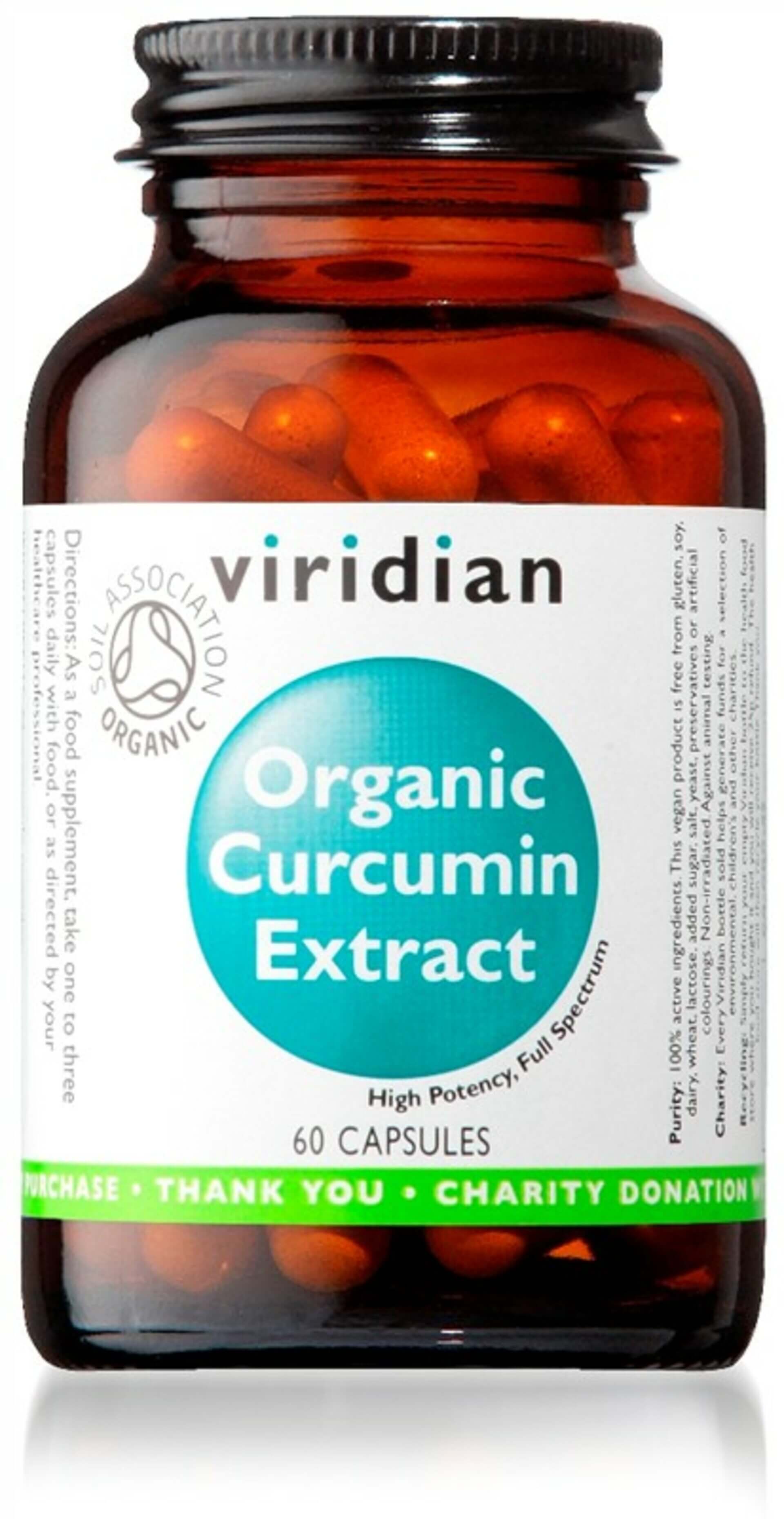 Levně Viridian Curcumin extract organic 60 kapslí