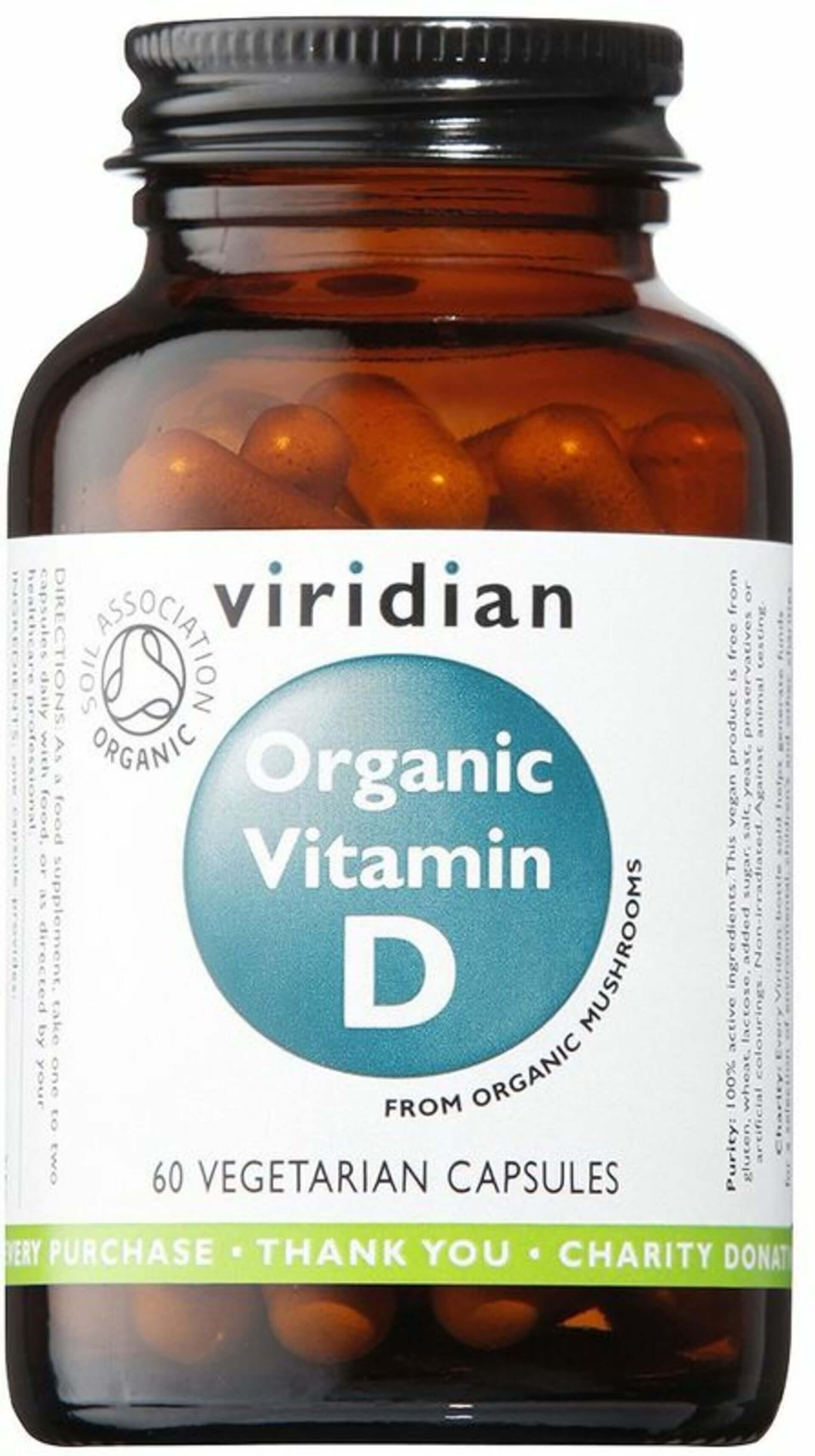 Levně Viridian Organic Vitamin D 60 kapslí