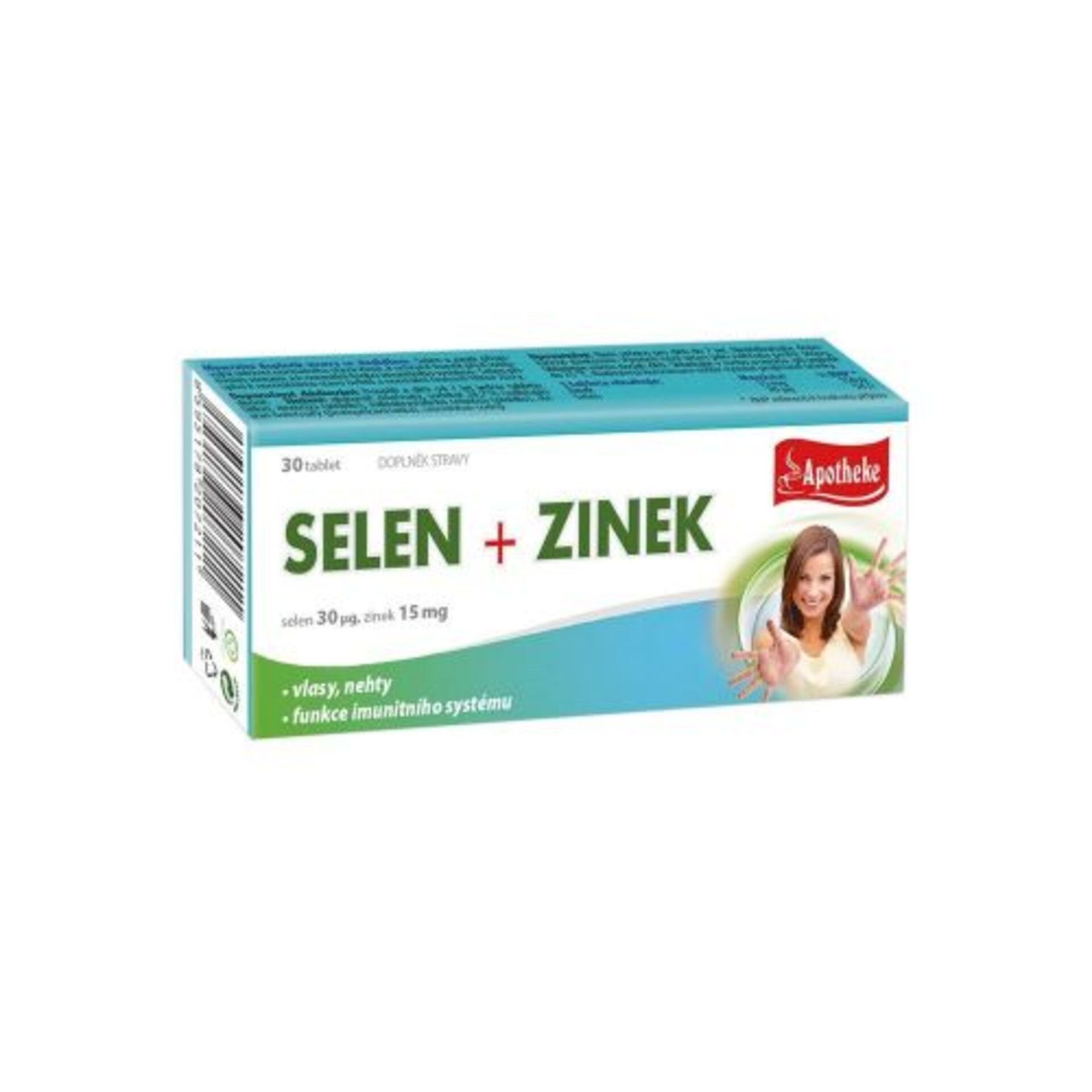 Apotheke Tablety Selen+Zinek 30 tablet