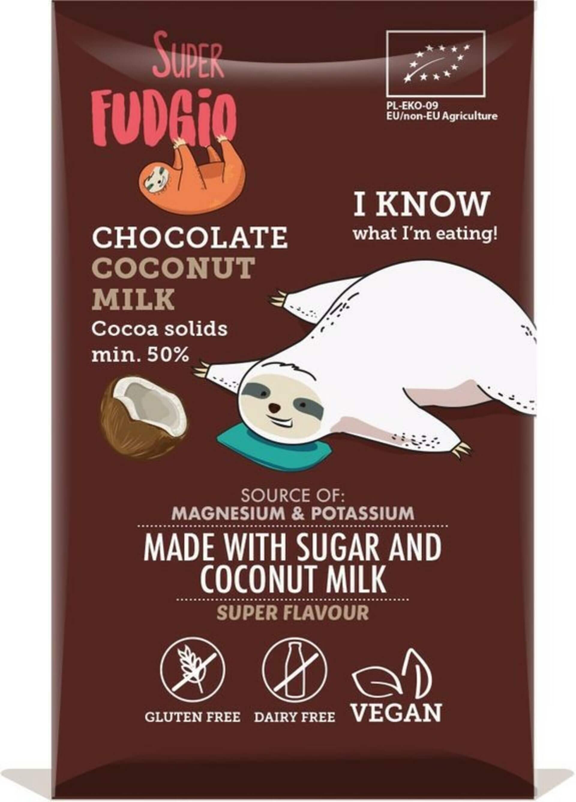 Levně Super Fudgio Čokoláda s kokosovým mlékem BIO 80 g