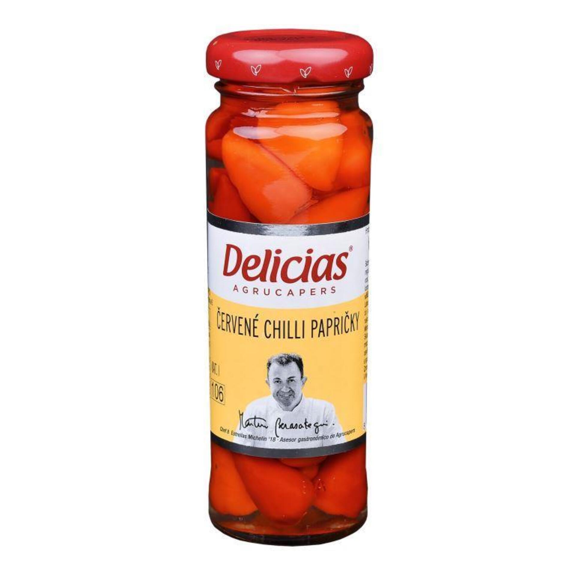 Levně Delicias Červené chilli papričky 100 g