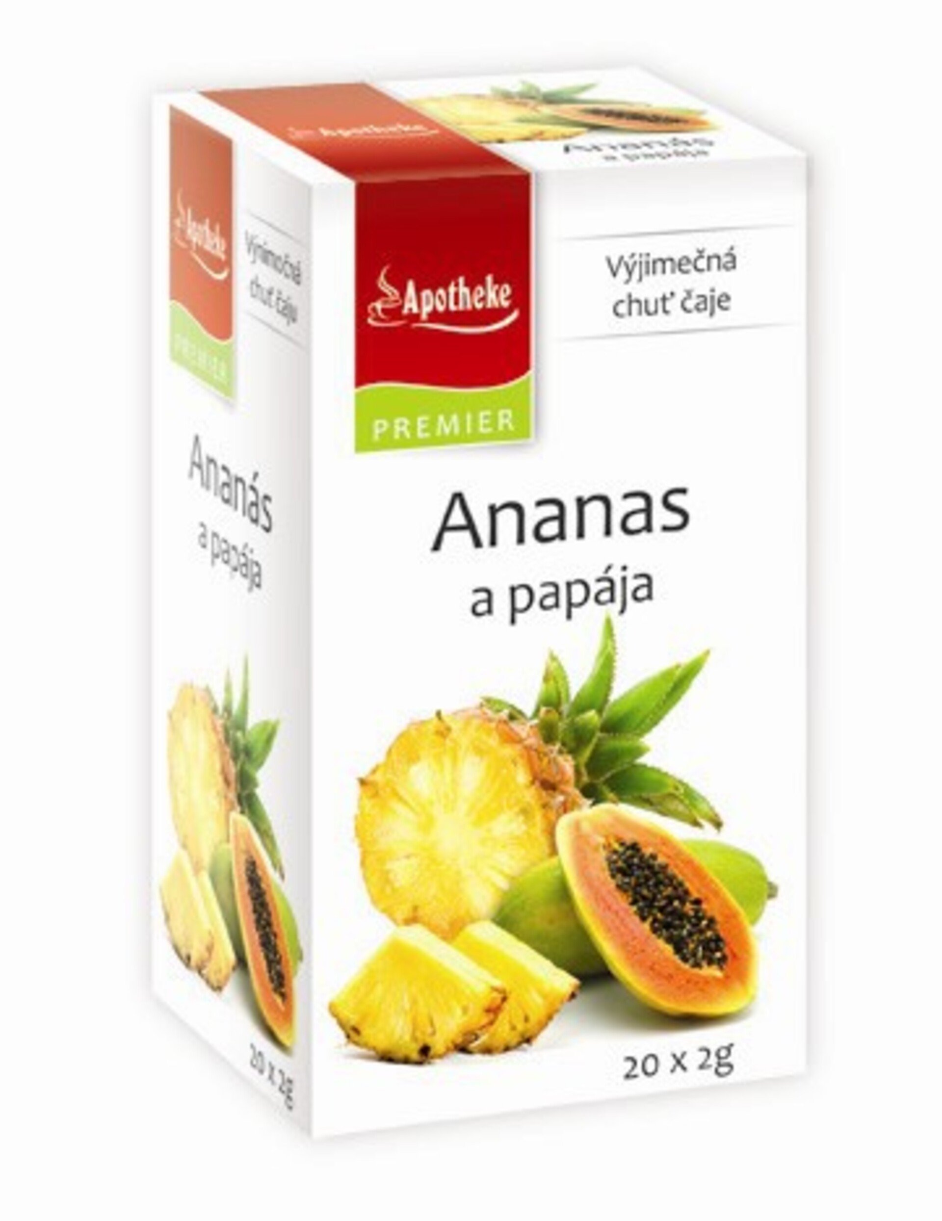 Levně Apotheke Čaj Ananas a papája 20 sáčků