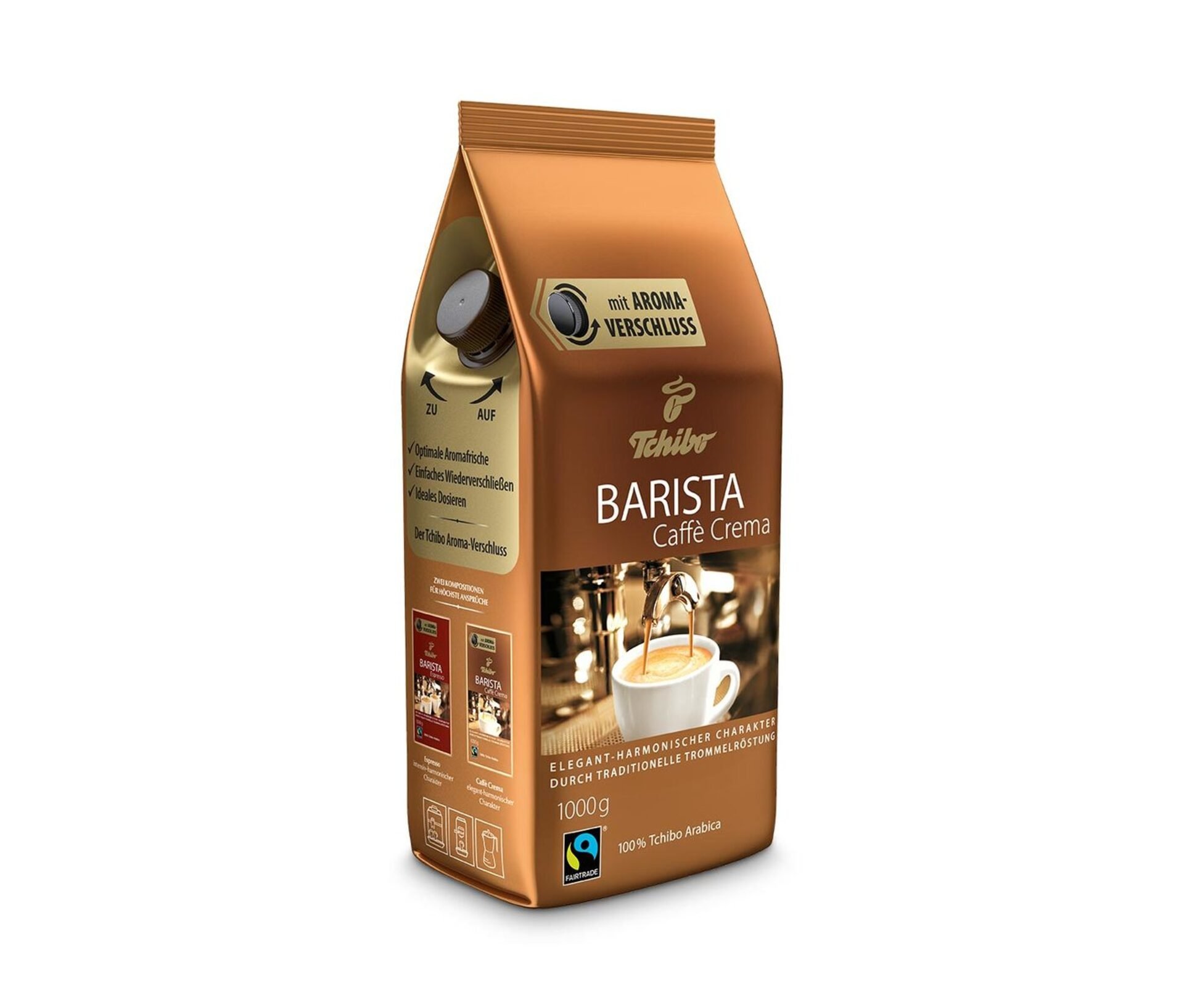 Levně Tchibo Barista Caffe Crema pražená zrnková káva 1000 g