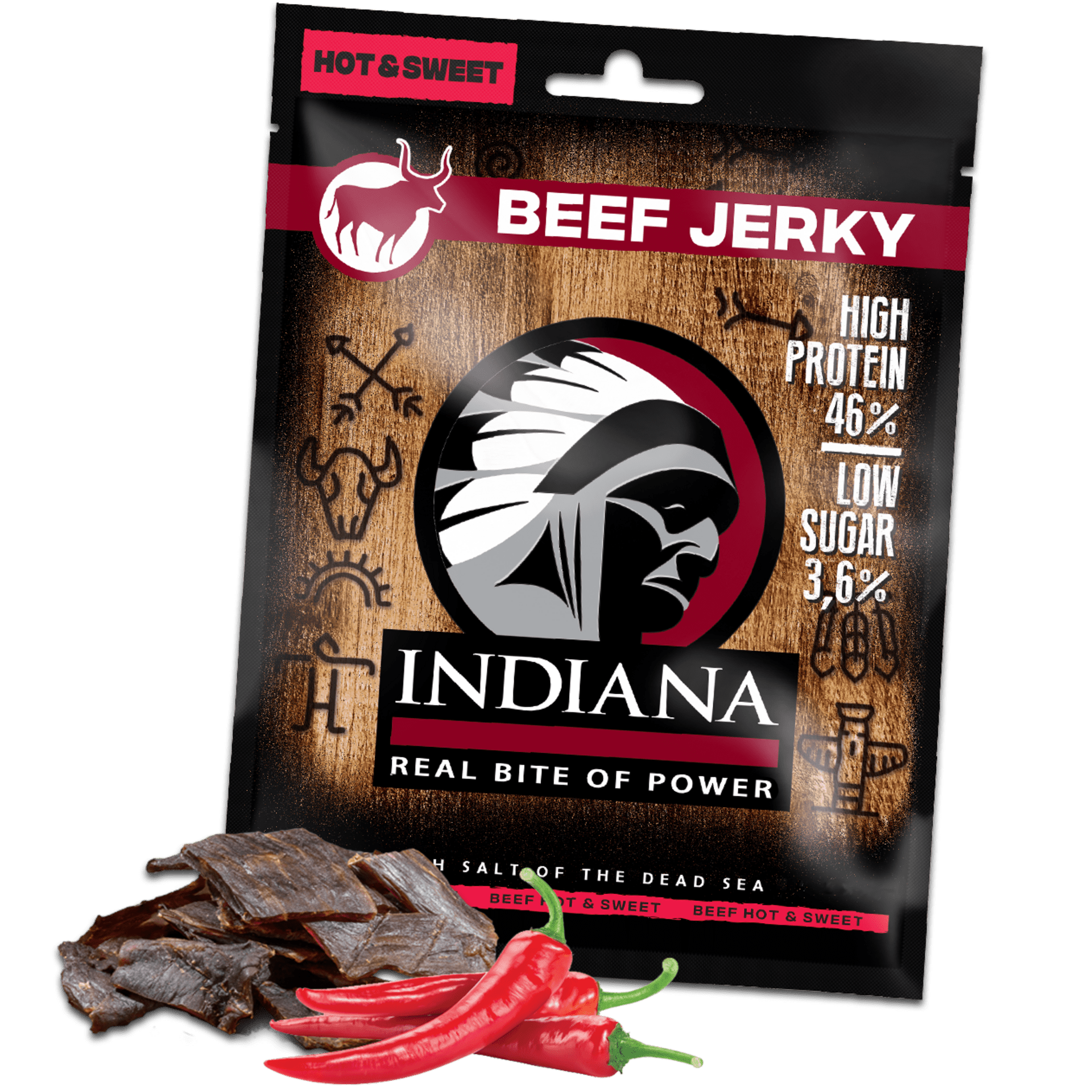 Indiana Jerky Hovězí hot & sweet 25 g