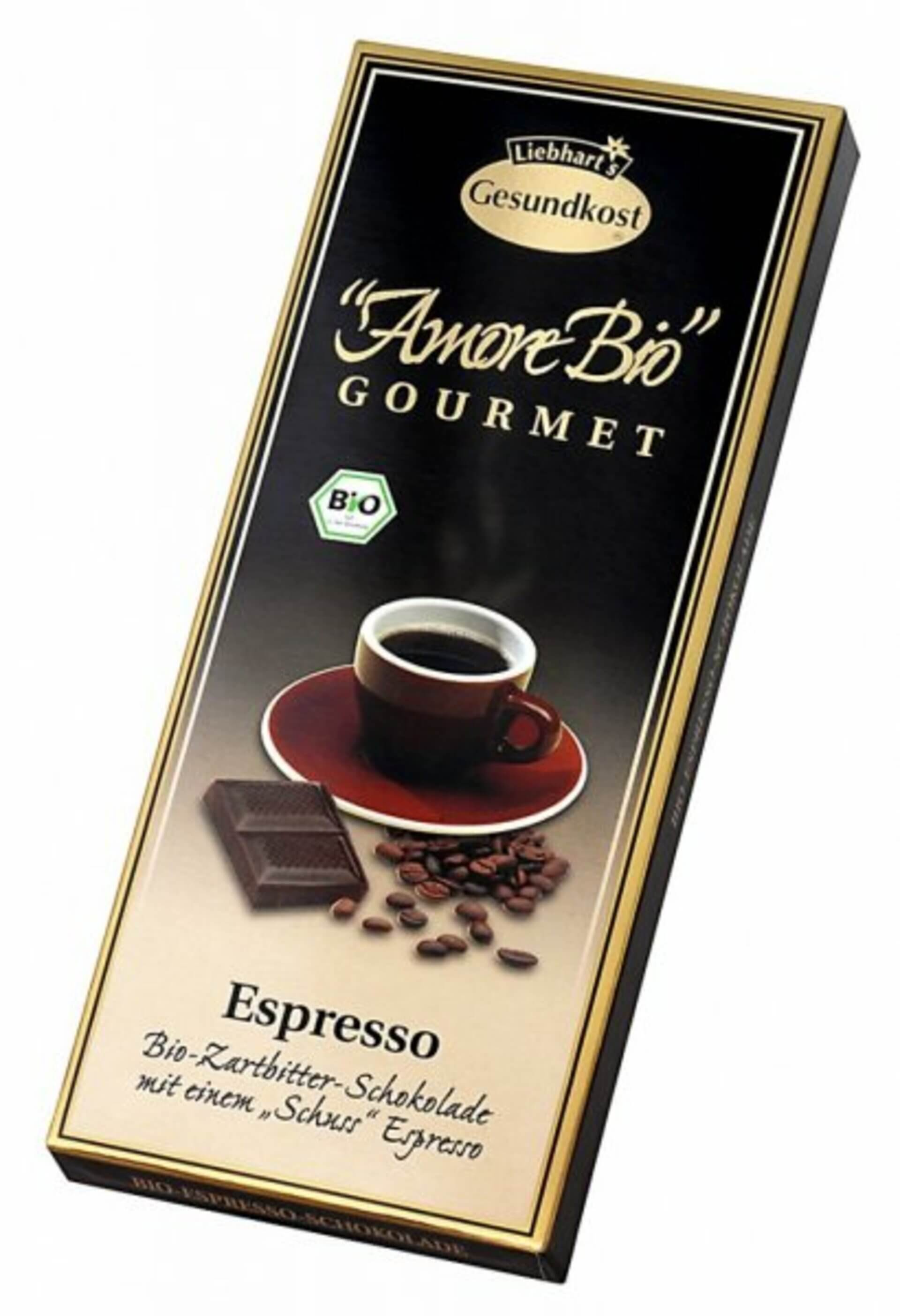 Levně Liebharts Hořká čokoláda s příchutí espresso BIO 100 g