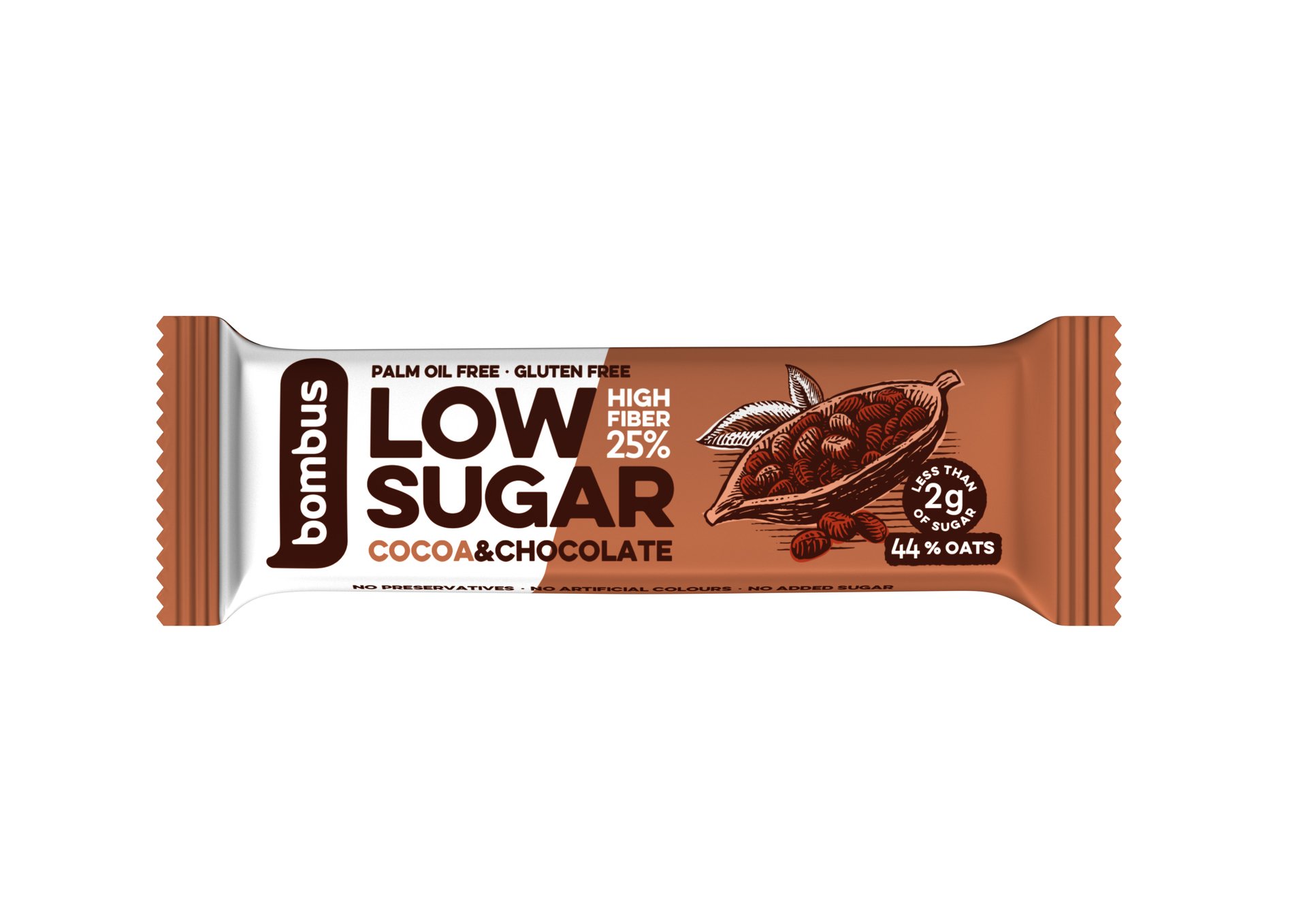 Levně Bombus Tyčinka low sugar kakao a čokoláda 40 g