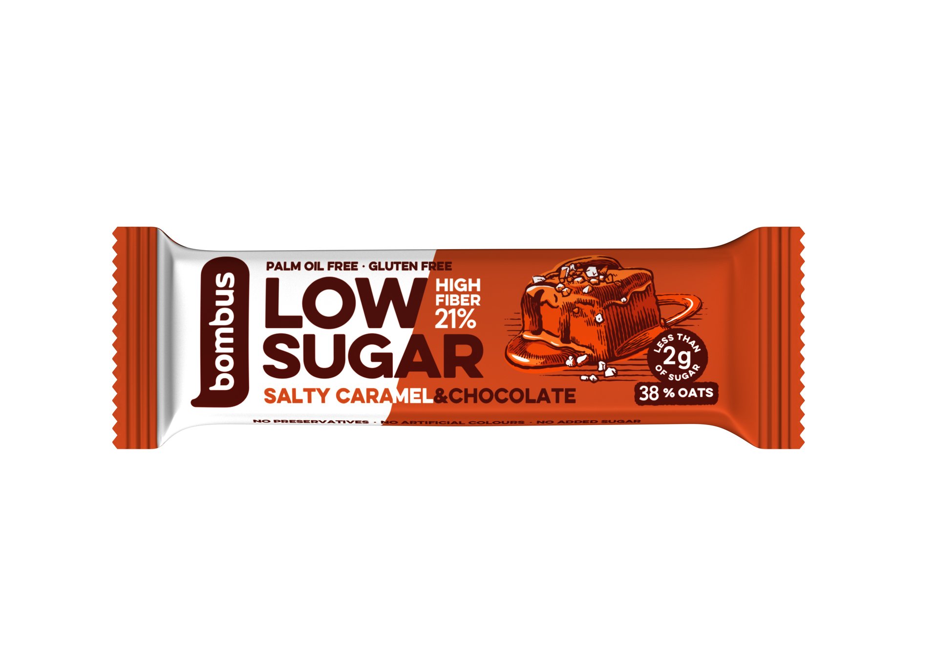 Levně Bombus Tyčinka low sugar slaný karamel a čokoláda 40 g