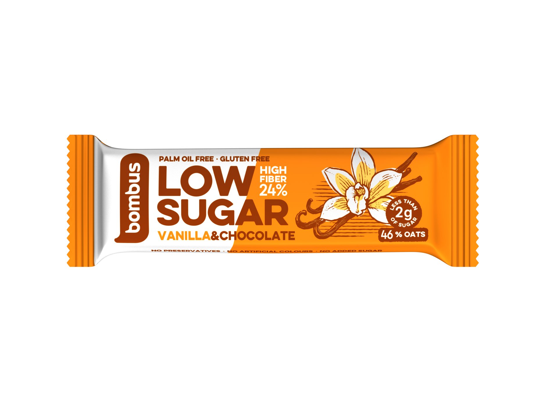 Levně Bombus Tyčinka low sugar vanilka a čokoláda 40 g