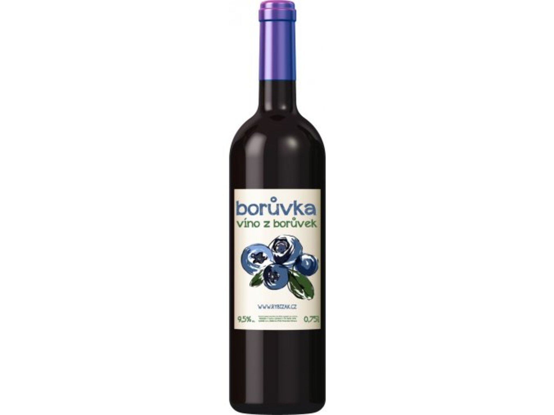 Levně Rybízák Borůvkové víno 750 ml