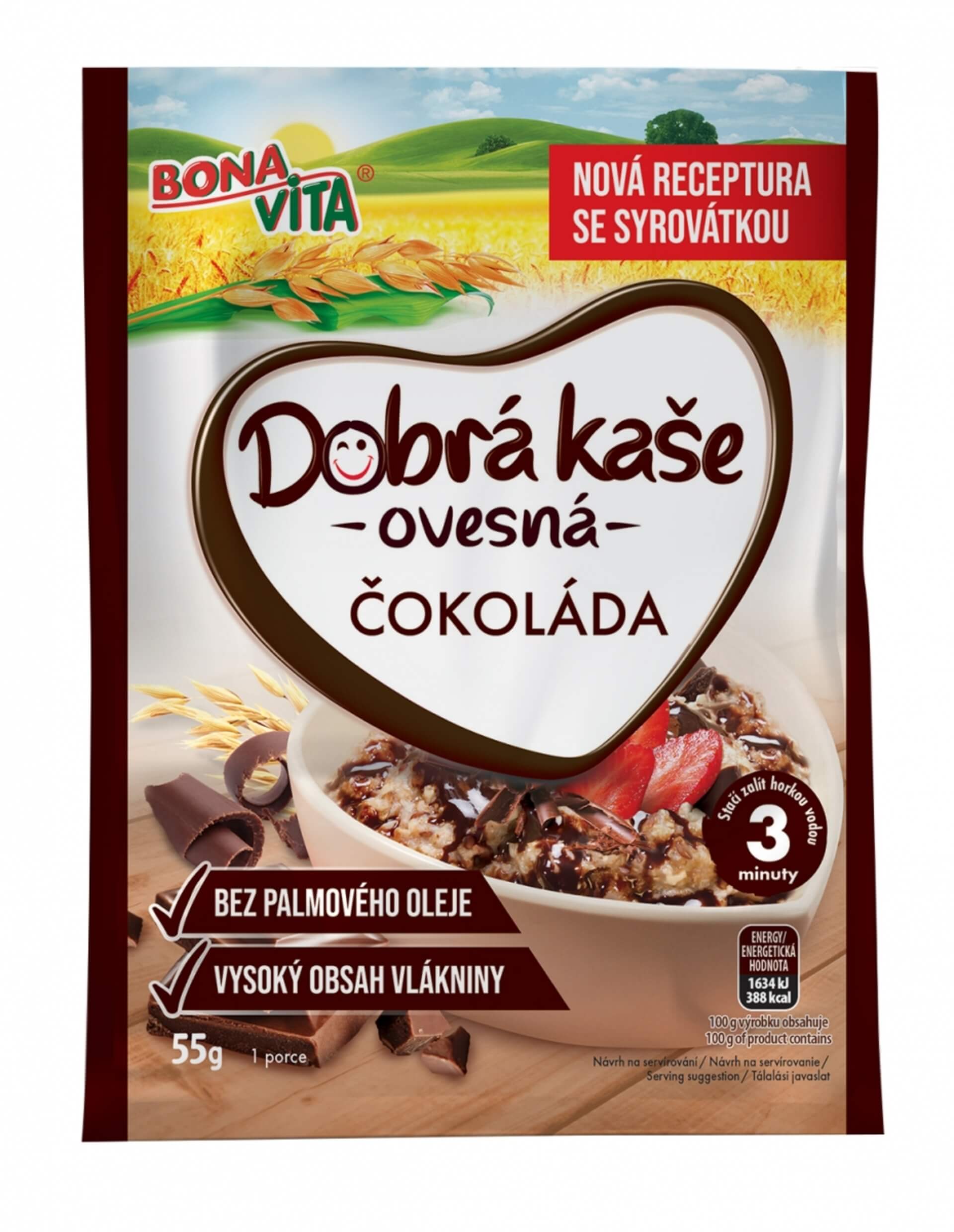 Levně Bonavita Dobrá kaše ovesná čokoláda 55 g