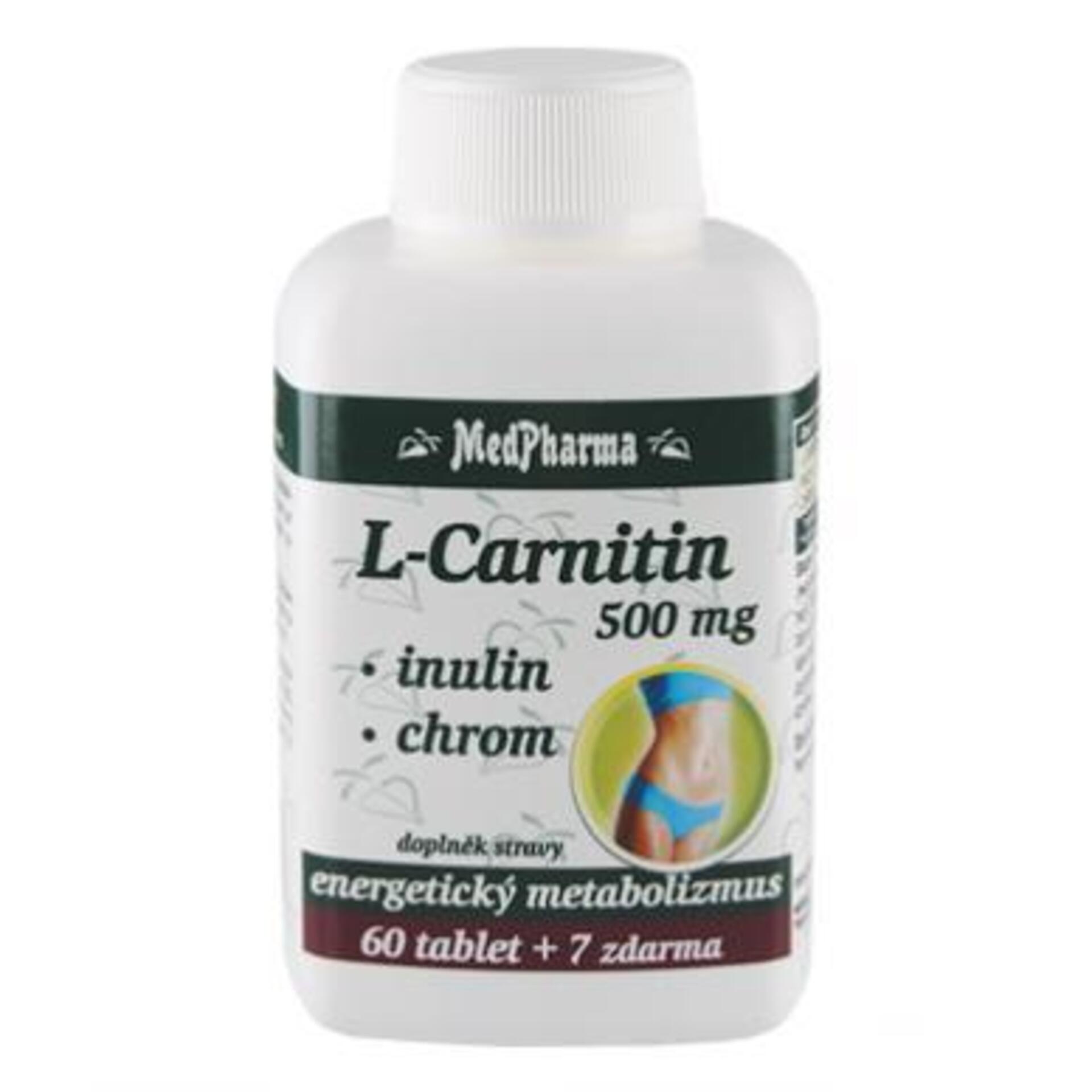 Levně MedPharma L-Carnitin 500 mg+inulin+chrom 67 tablet