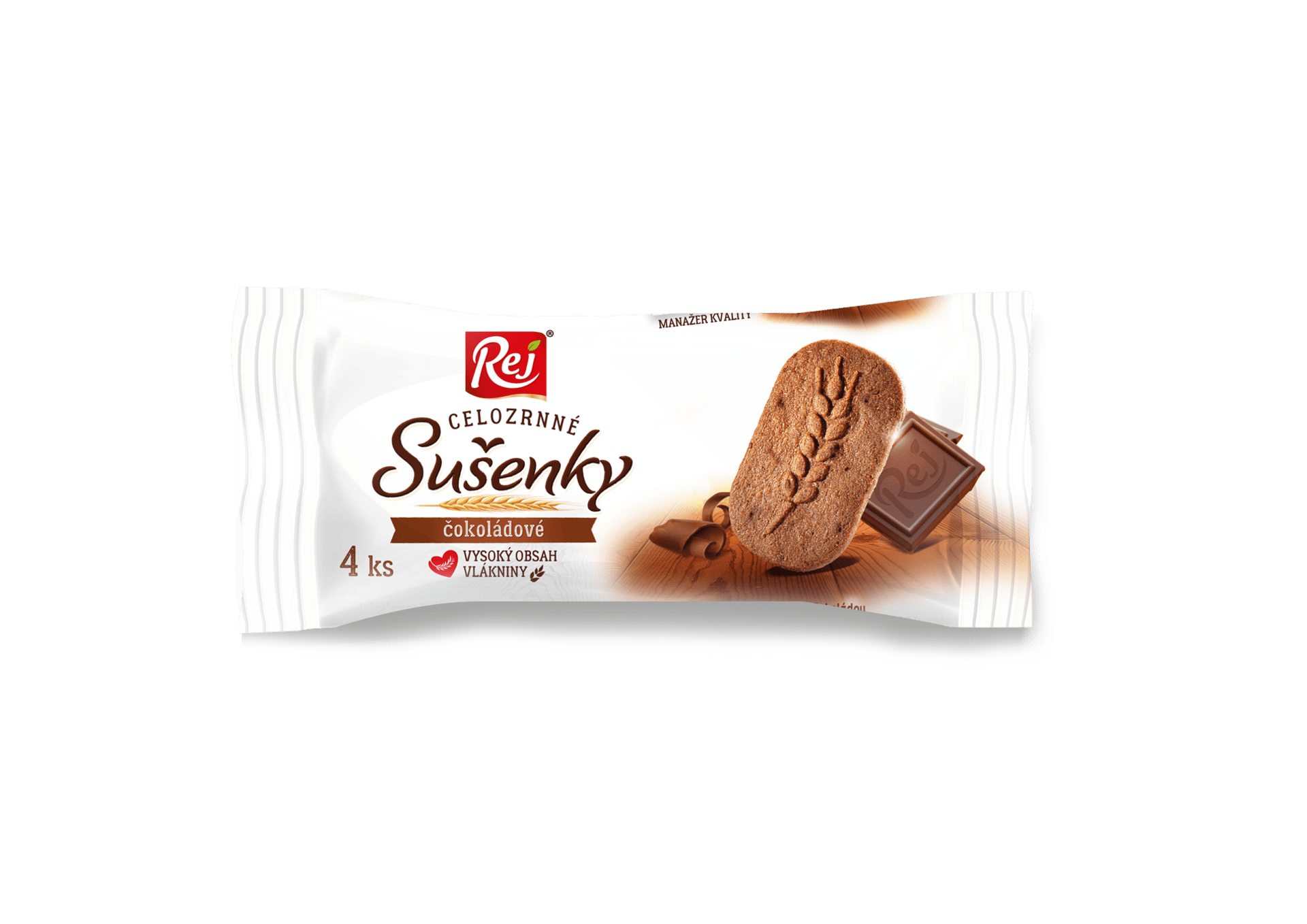 Levně Rej Sušenky celozrnné čokoládové 34 g