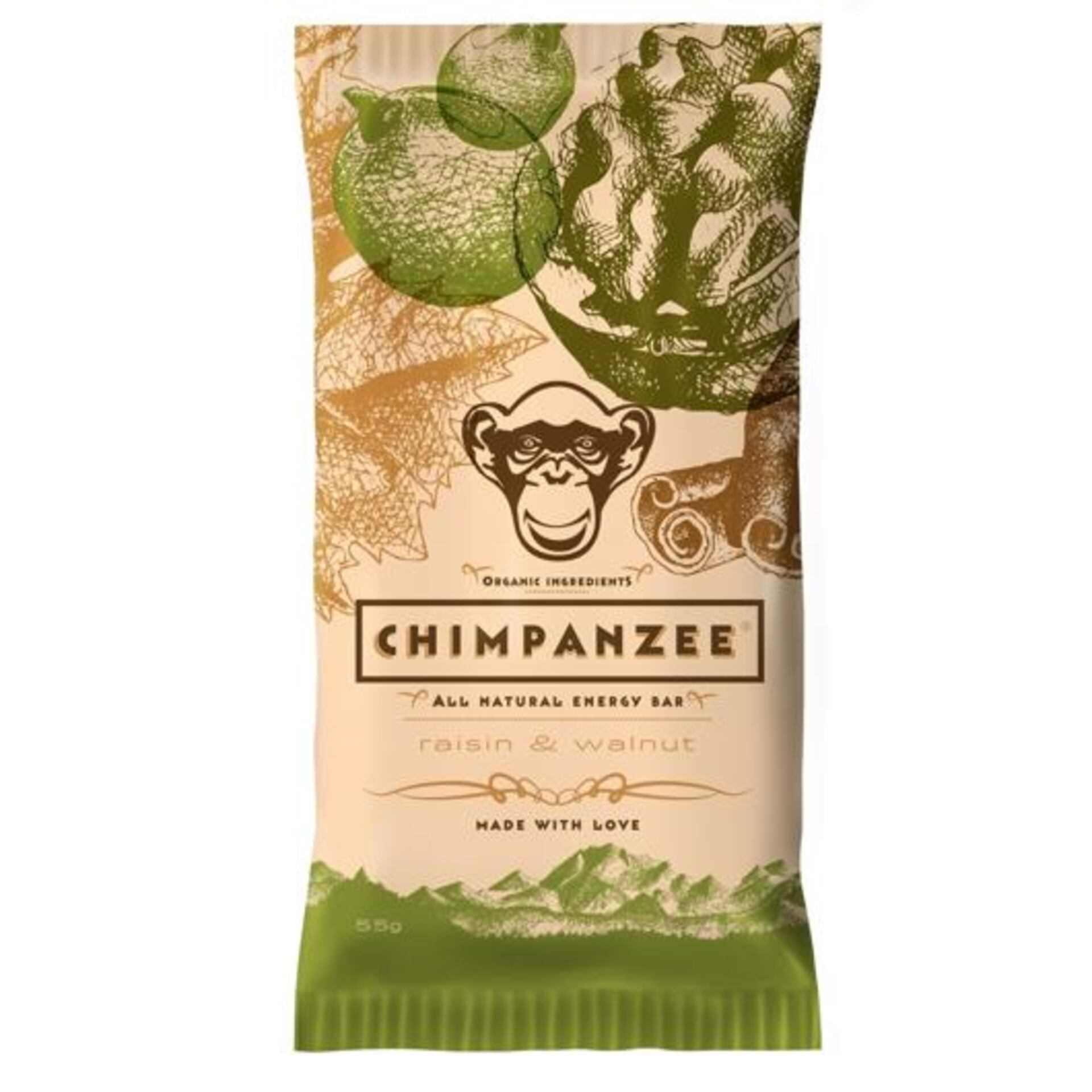 Levně Chimpanzee Energy bar rozinka a vlašský ořech 55 g