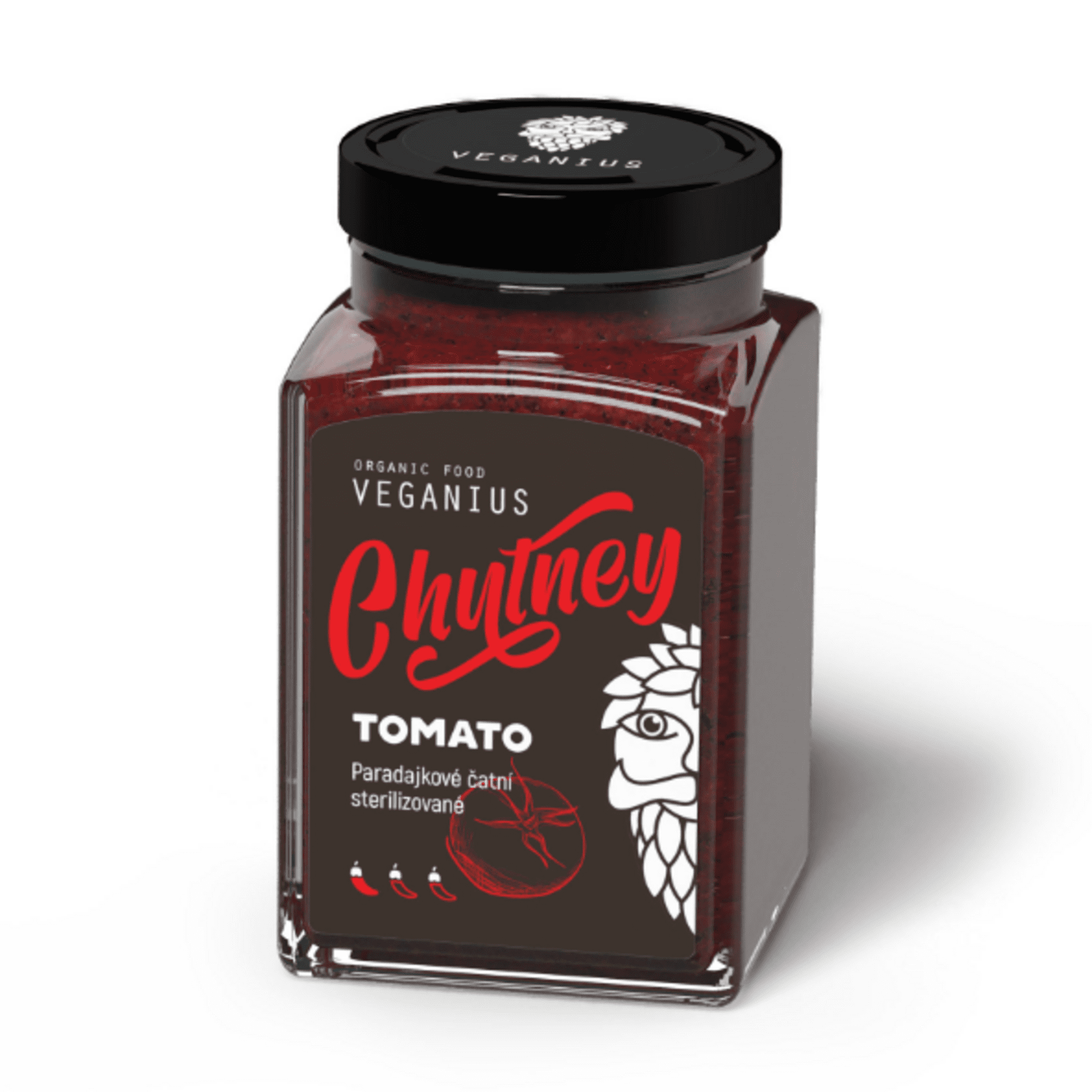 Levně Veganius Chutney tomato jemně pálivé 250 ml