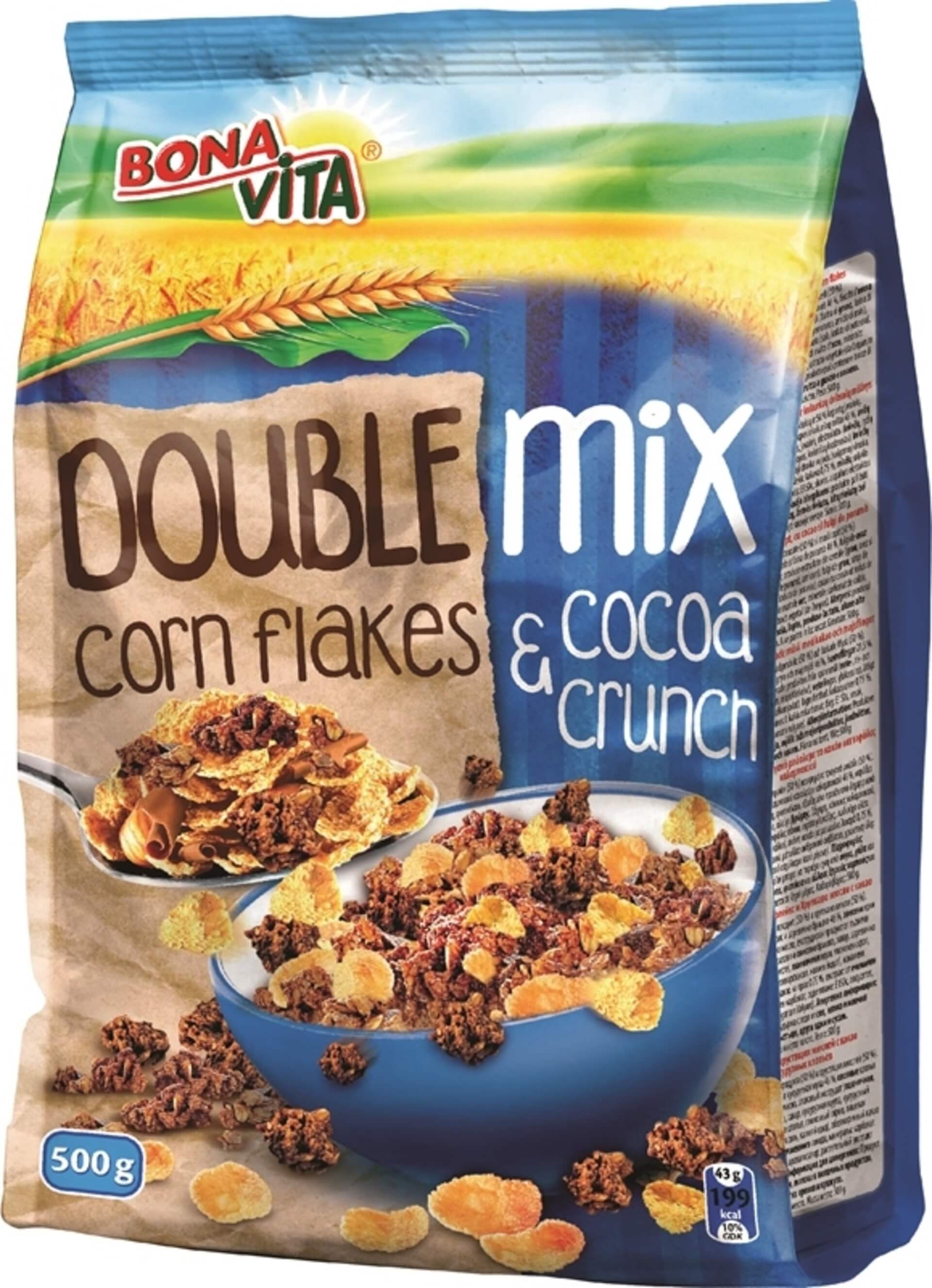 Bonavita Double mix cereální lupínky CF a Cocoa crunch 500 g