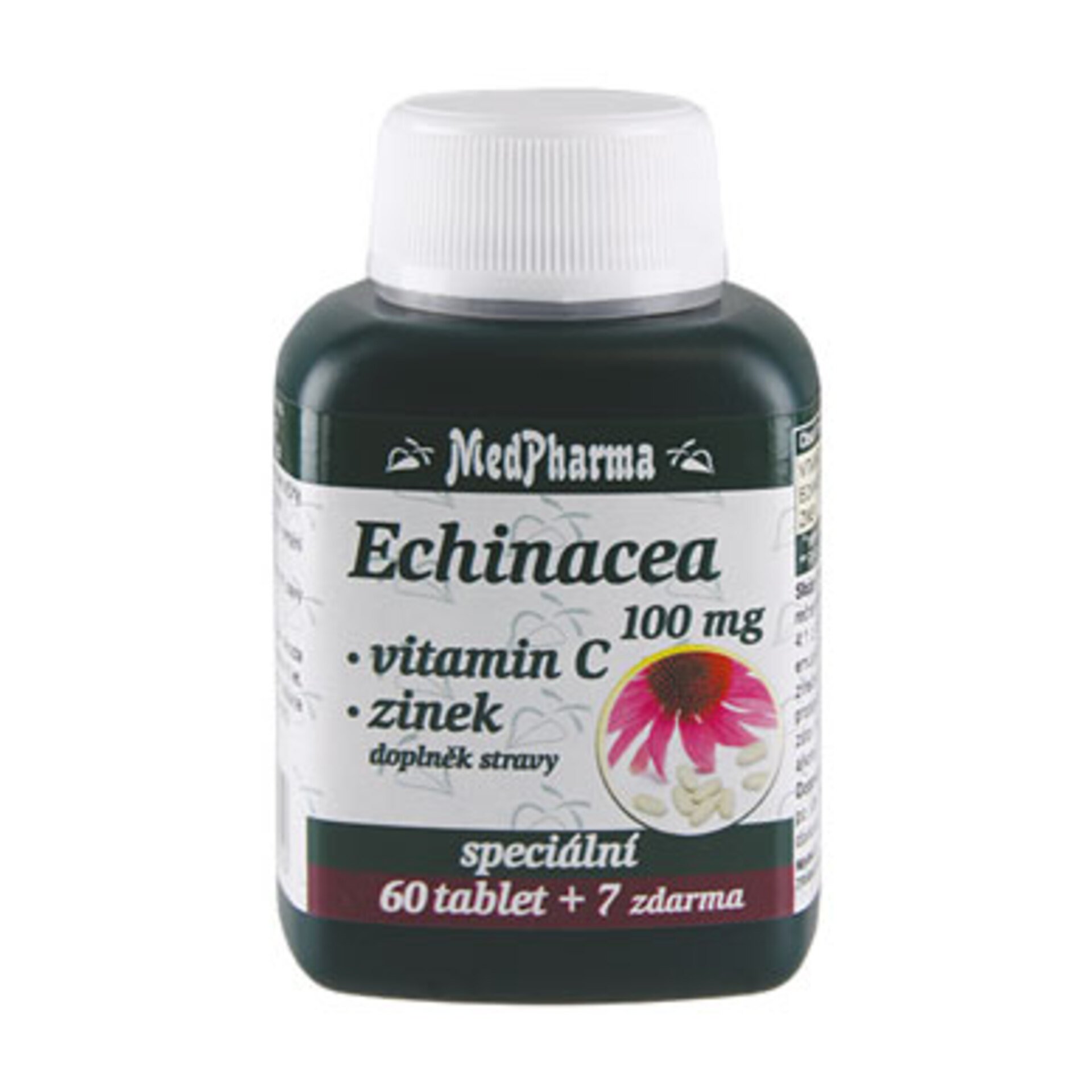 Levně MedPharma Echinacea 100 mg + vitamin C + zinek 67 tablet