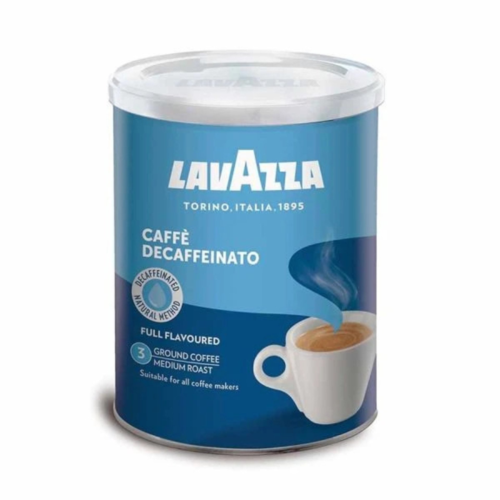 Levně Lavazza Decaffeinato mletá káva bez kofeinu (dóza) 250 g