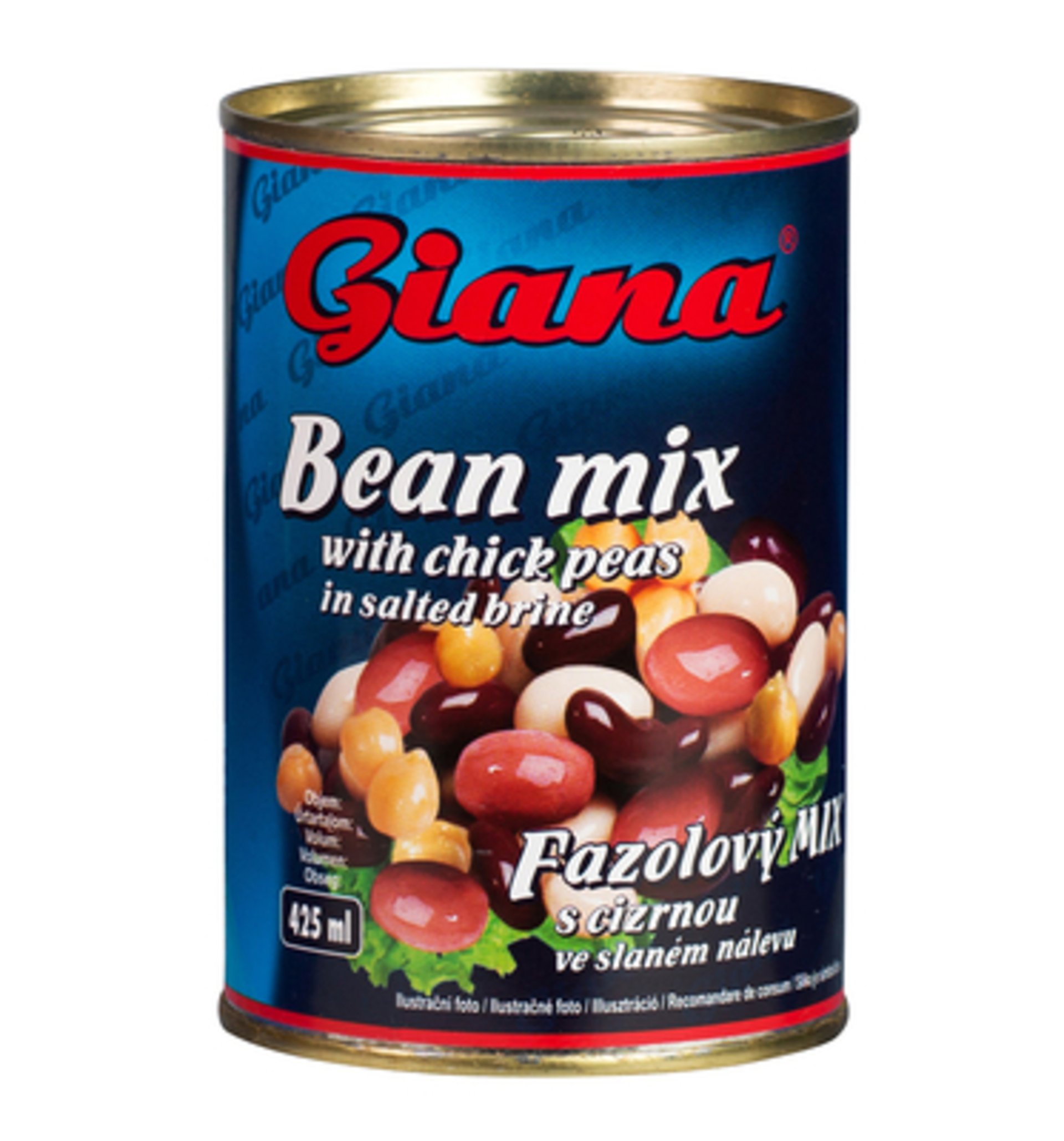Giana Fazolový mix s cizrnou ve slaném nálevu 425 ml