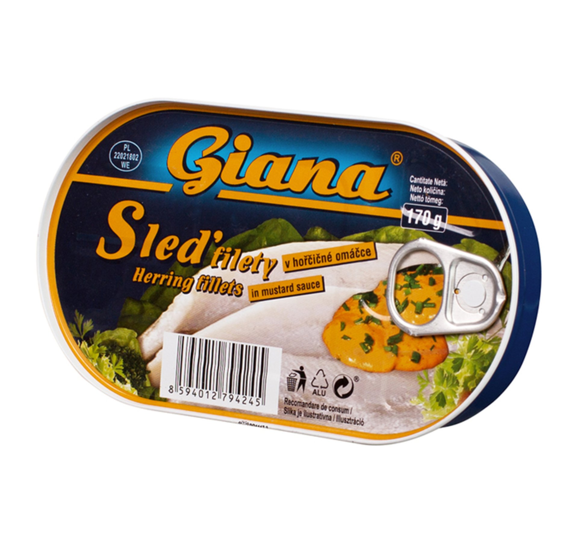 Levně Giana Sleď filety v hořčičné omáčce 170 g