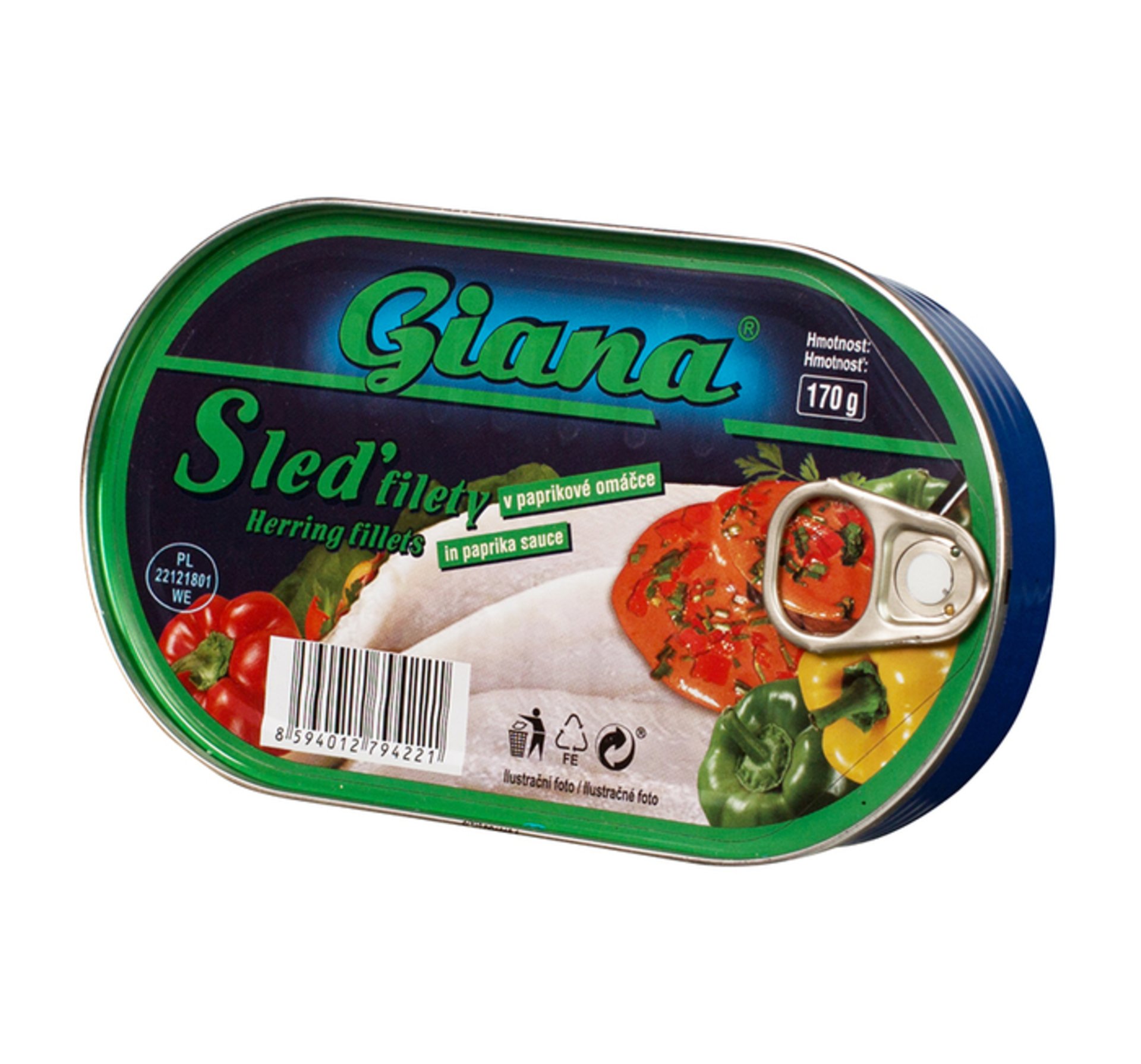 Levně Giana Sleď filety v paprikové omáčce 170 g