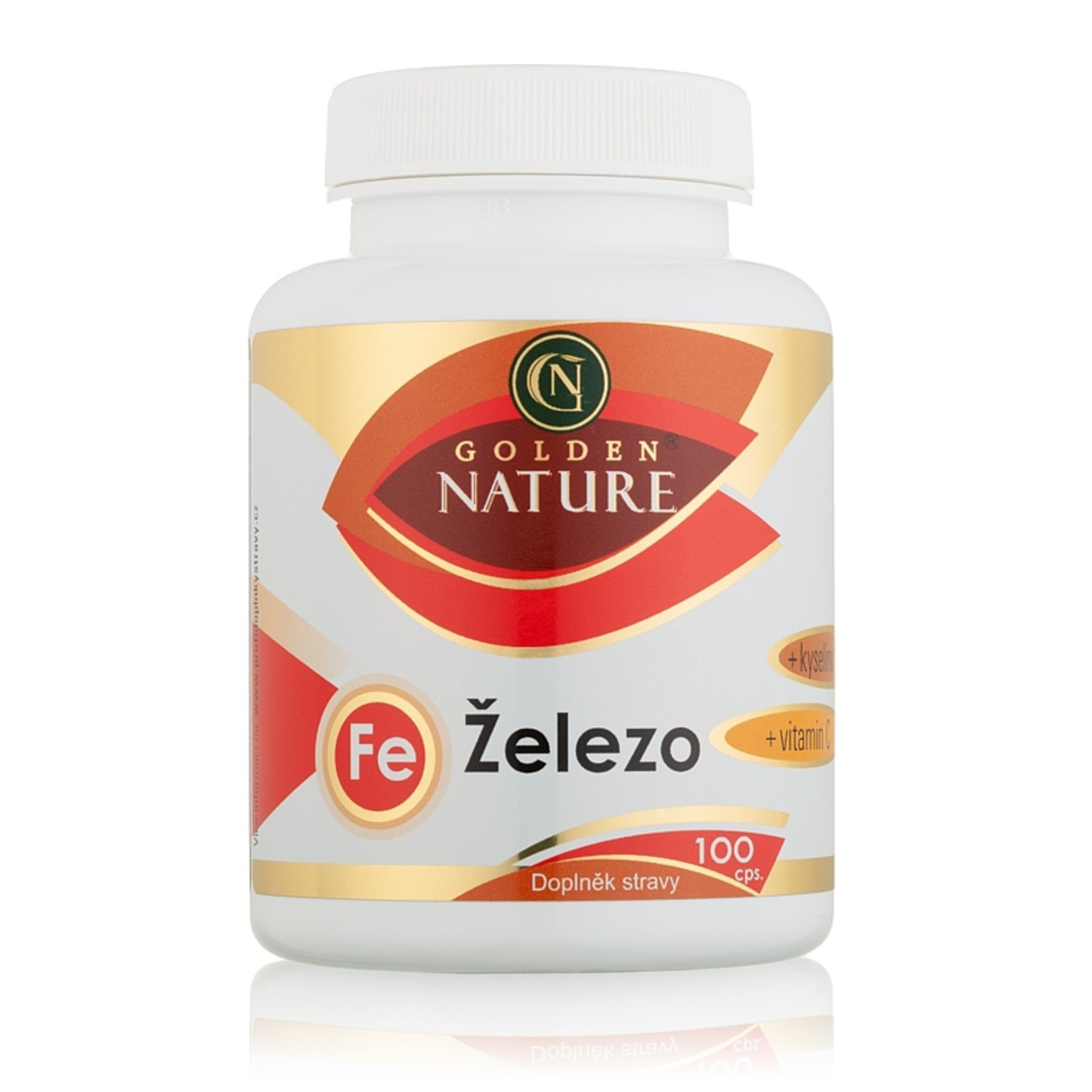 Levně Golden Nature Železo+Vitamin C+Kys. listová 100 tablet
