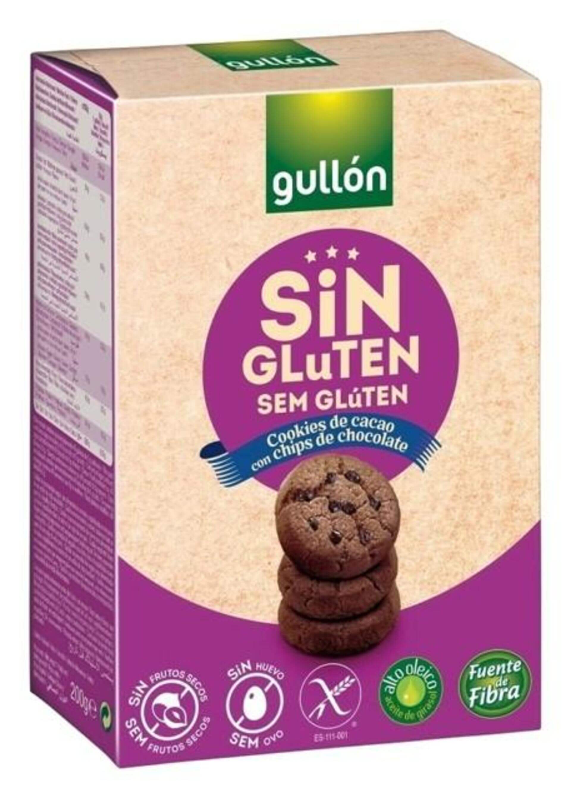 Levně Gullón Gluten free sušenky bez lepku s kousky čokolády 200 g