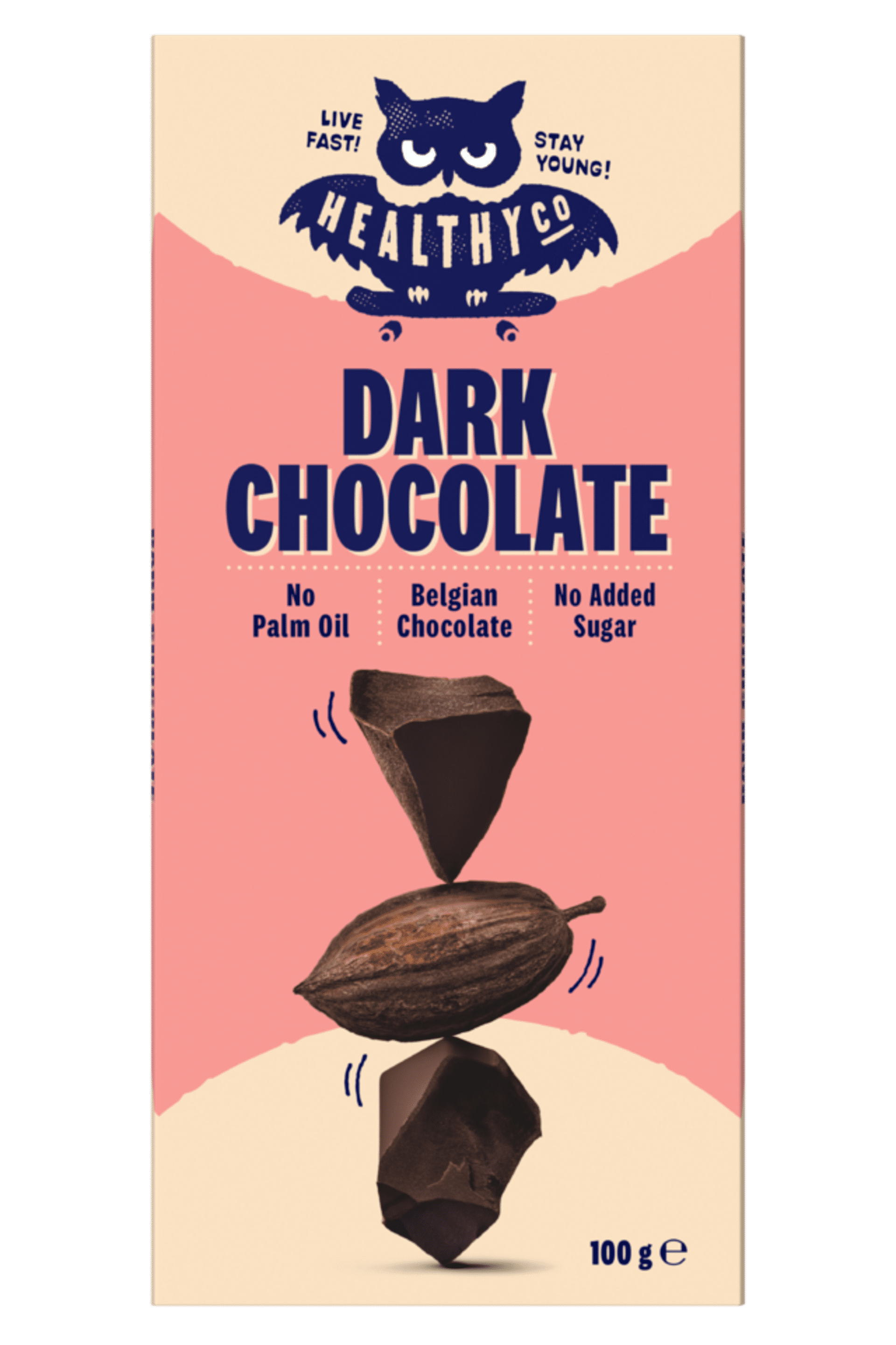 Levně Healthyco Hořká čokoláda bez cukru 100 g