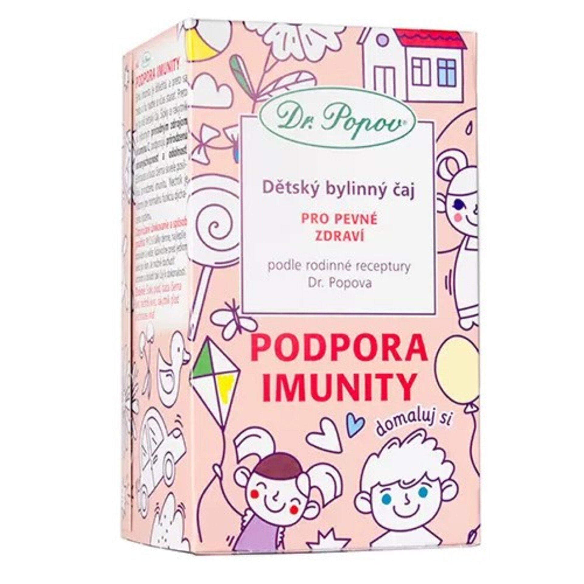 Levně Dr. Popov Podpora imunity, dětský bylinný čaj 20 sáčků