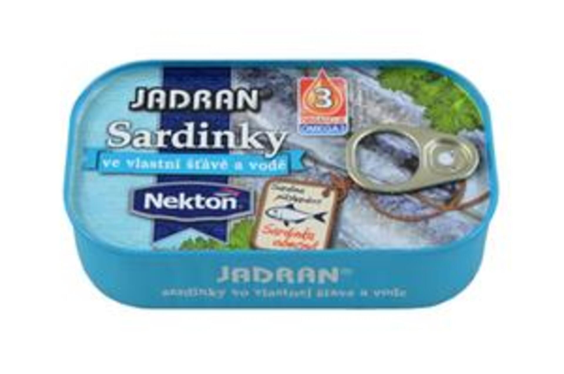 Levně Jadran Sardinky ve vlastní šťávě a vodě 125 g