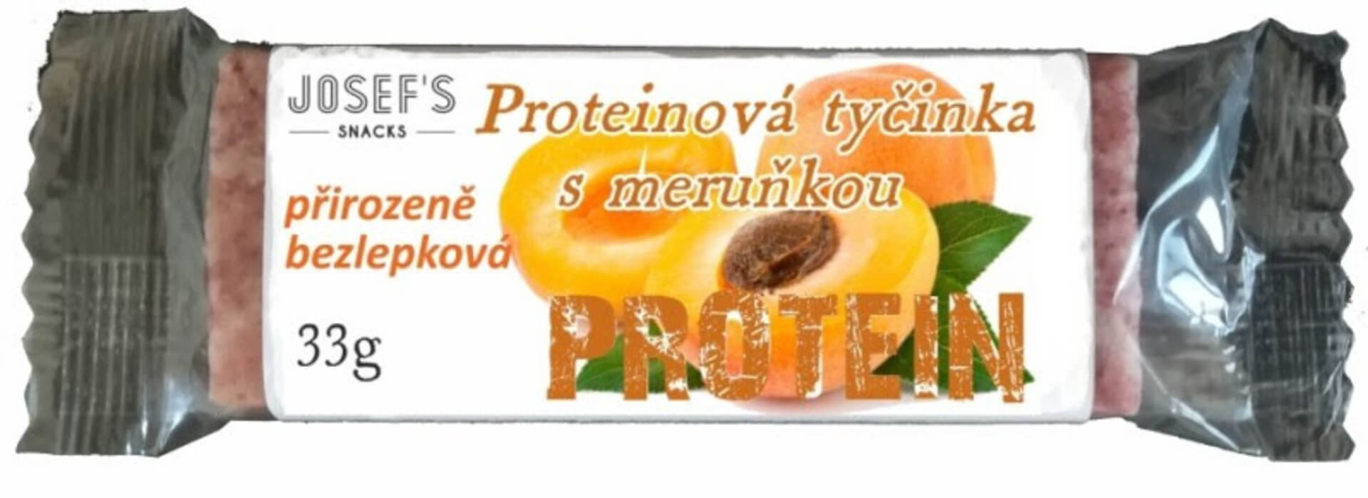 Levně Josef's snacks Proteinová tyčinka s meruňkou bez lepku 33 g