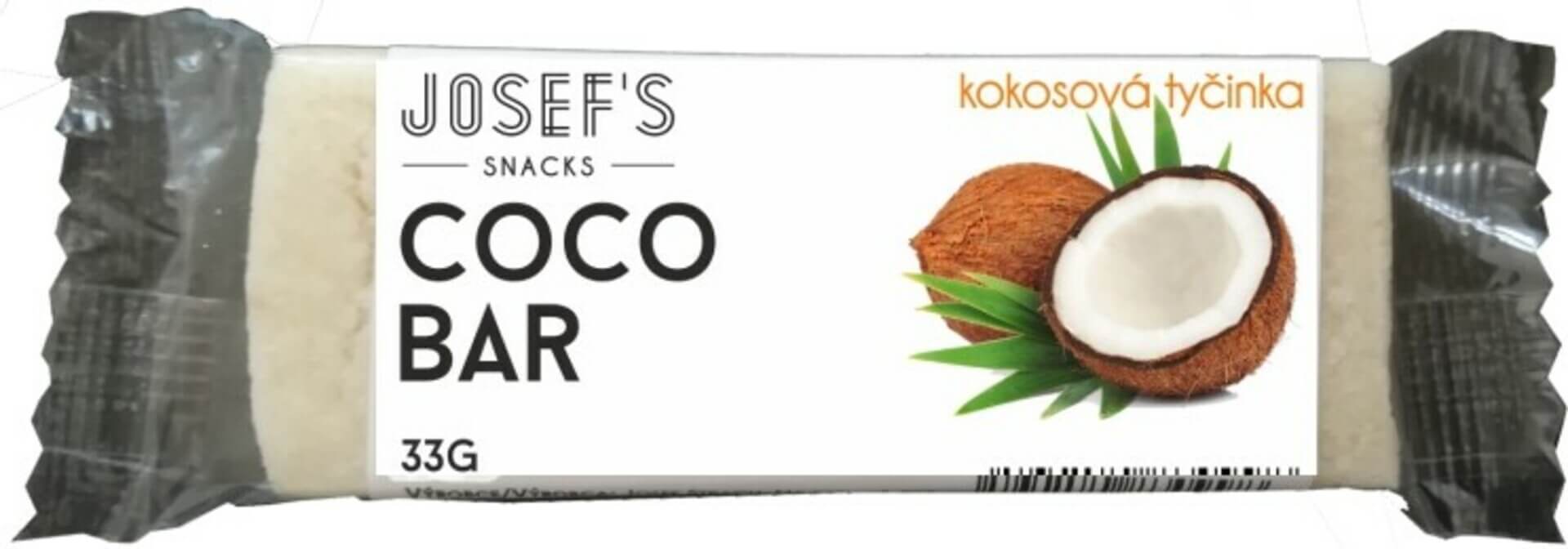 Levně Josef's snacks Kokosová tyčinka 33 g